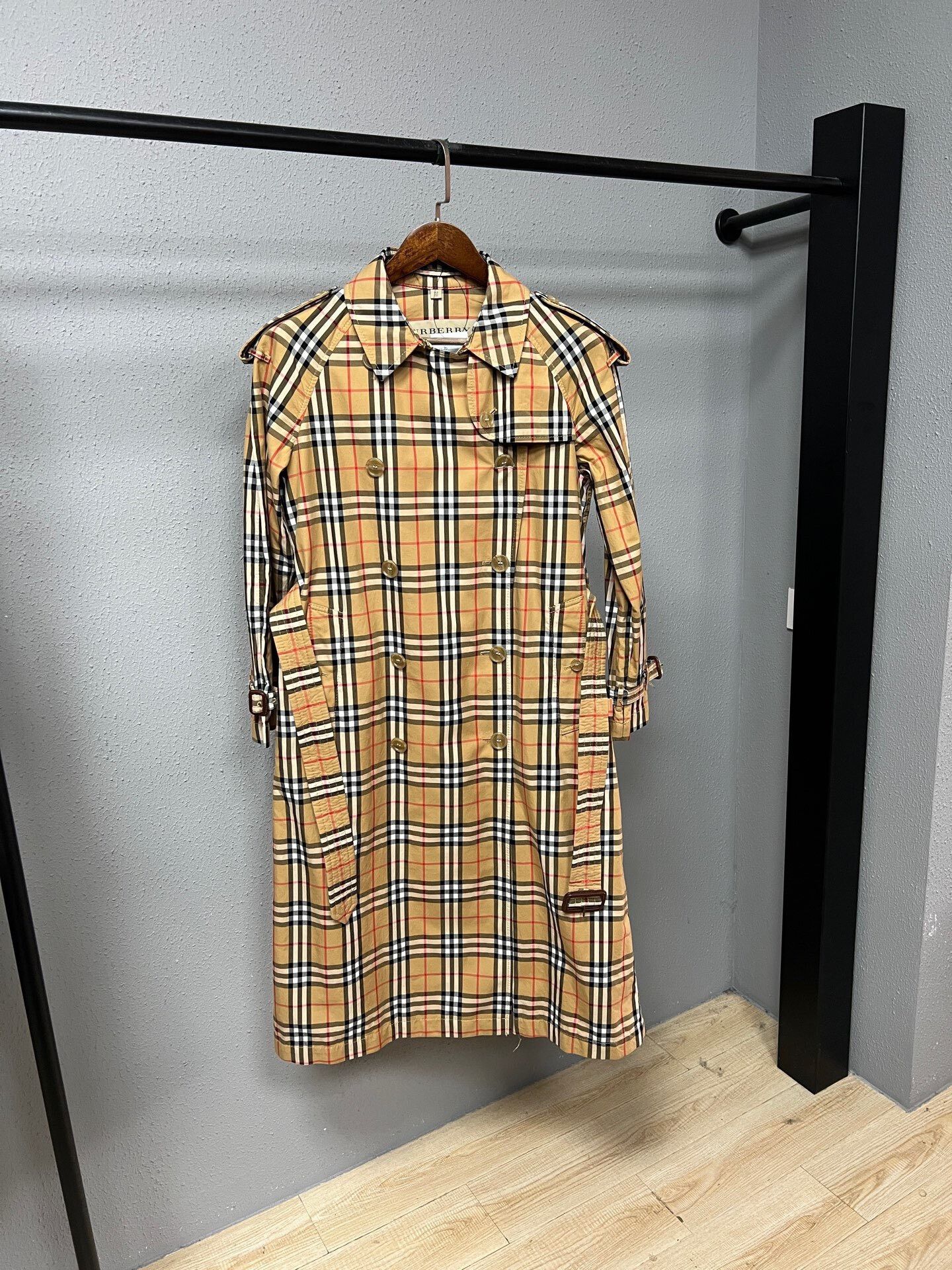 Burberry burberry double-breasted check coat Size S / US 4 / IT 40 - 1 Thumbnail