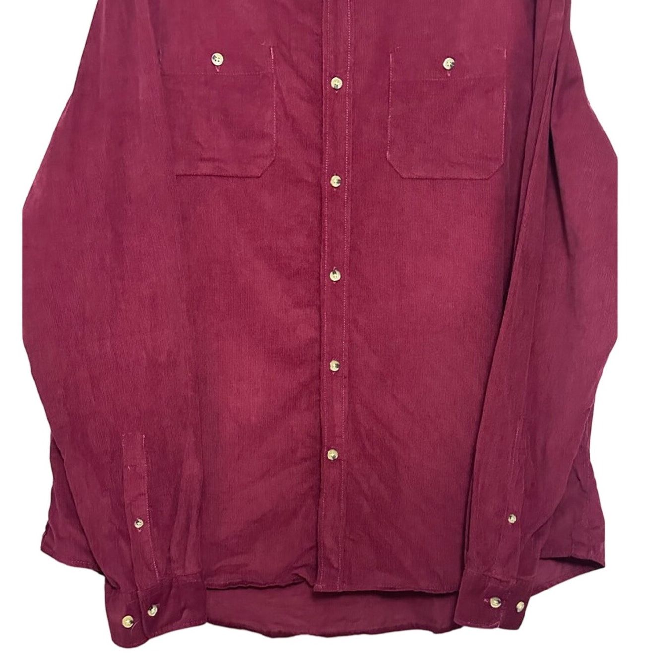 Other Heritage Burgundy Cotton ButtonUp Shirt XXL NWOT Corduroy Size US XXL / EU 58 / 5 - 4 Thumbnail
