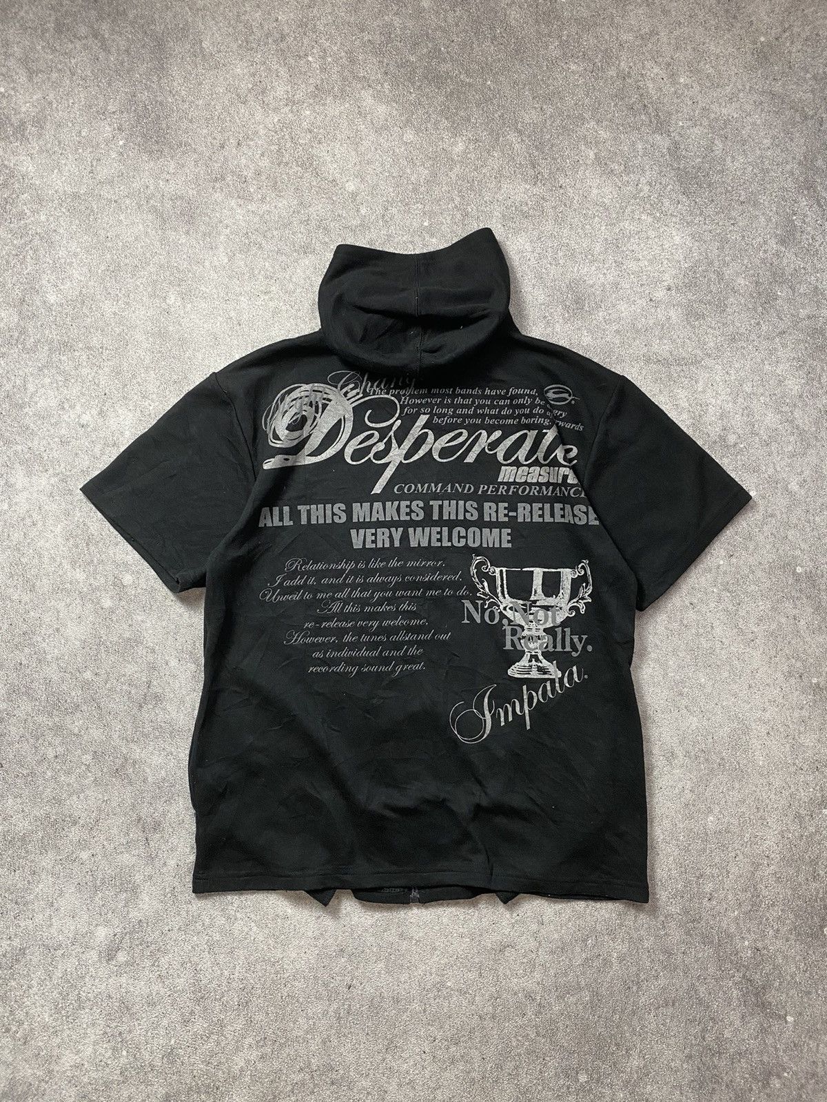 If Six Was Nine × Japanese Brand × KMRii 2000s Impala Short Sleeve Japanese Poem Hoodie Size US M / EU 48-50 / 2 - 2 Thumbnail