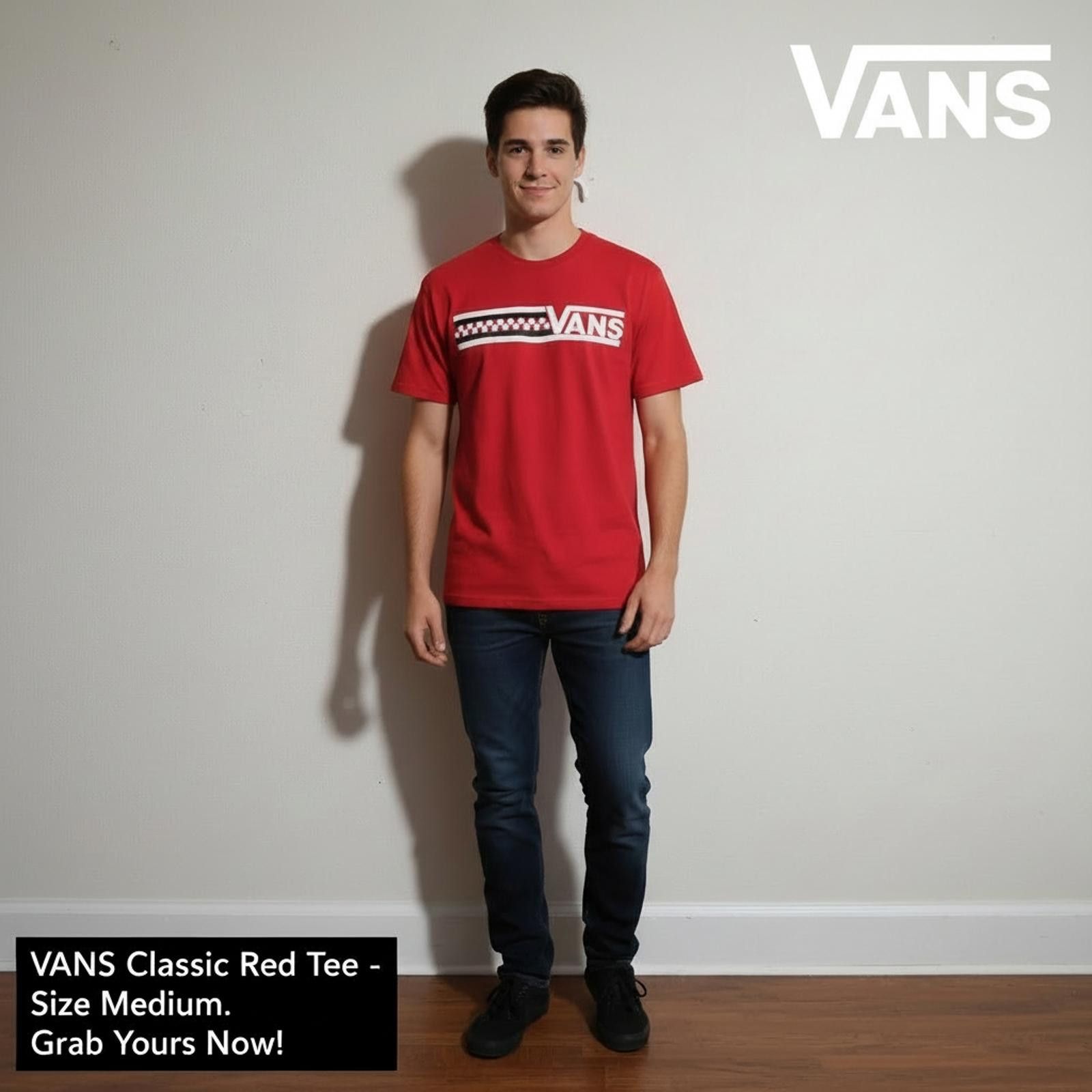 Vans VANS Classic Red Logo T-Shirt Medium Size US M / EU 48-50 / 2 - 2 Thumbnail
