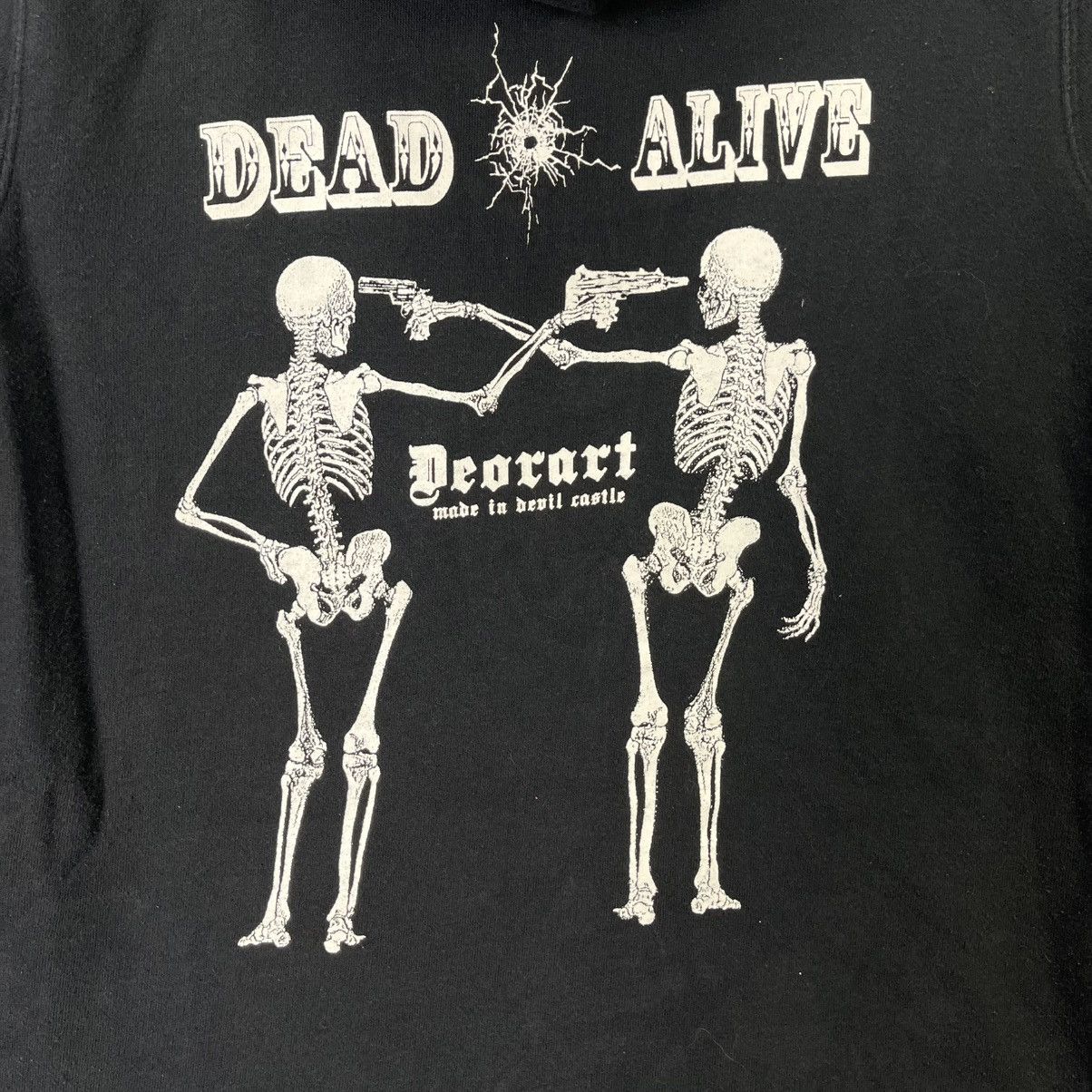 Seditionaries Deorart “Dead Alive” Skeleton Graphic Zip Hoodie Size US S / EU 44-46 / 1 - 2 Thumbnail
