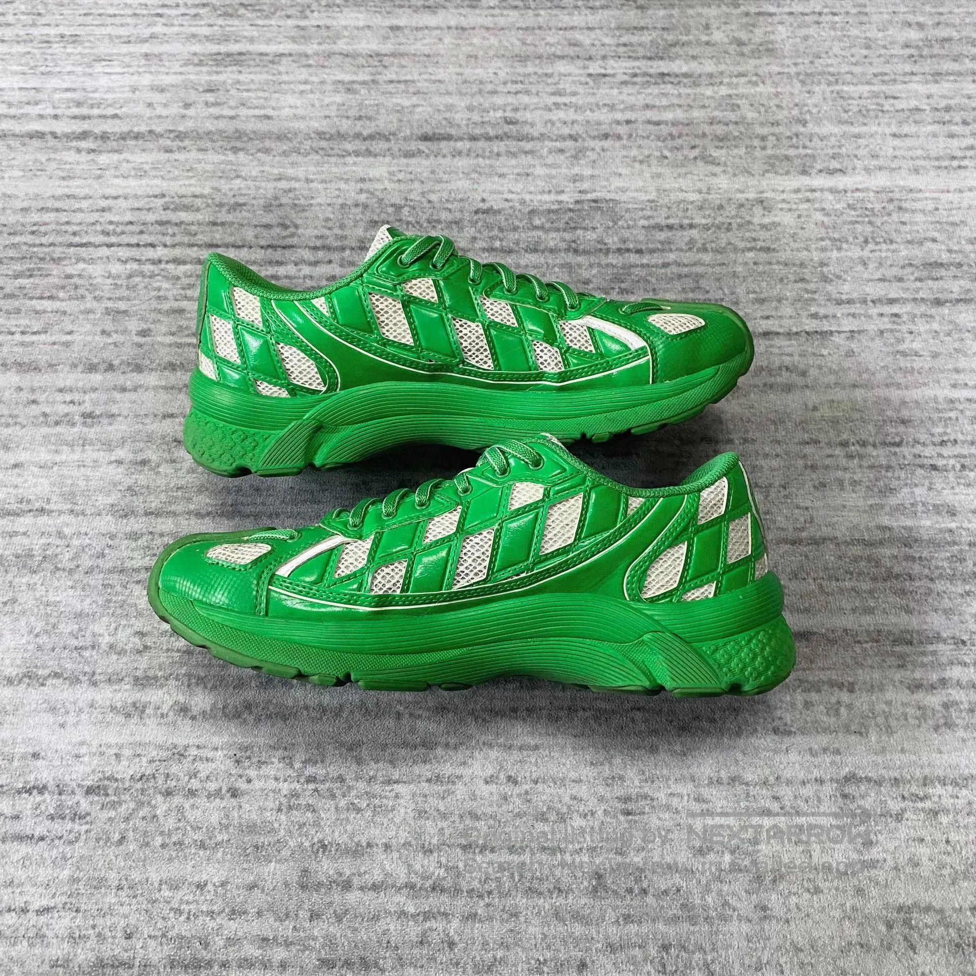 Kiko Kostadinov Kiko Asics Green Geometric Running Sneakers. Size US 9.5 / EU 42-43 - 4 Thumbnail