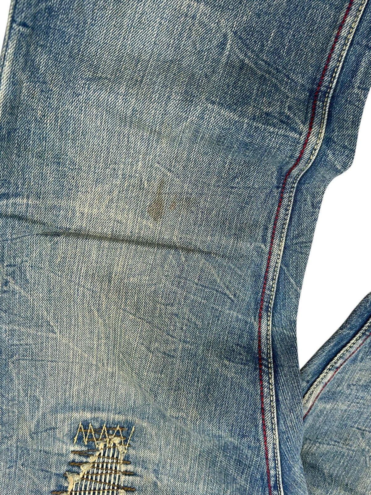 Japanese Brand Jack Serika Japan Denim Light Wash Mud Clawn Distressed Size US 31 - 11 Thumbnail