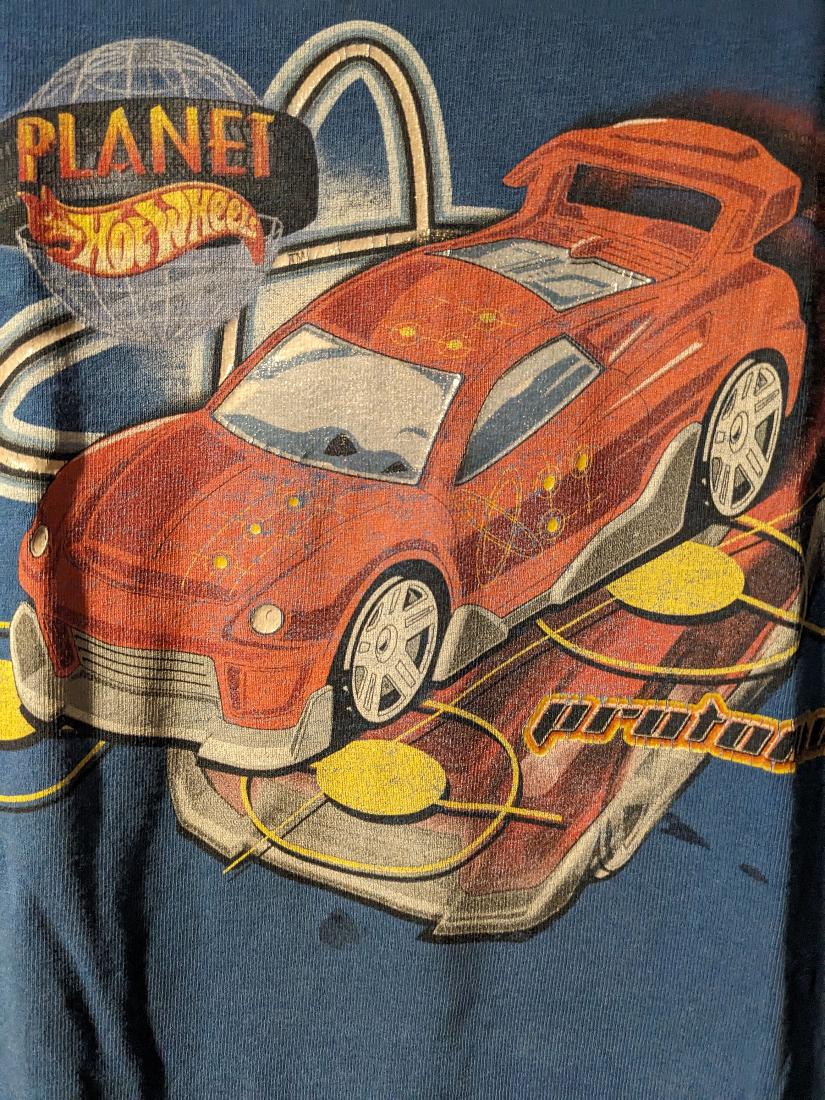 NASCAR × Vintage Vintage 2002 Hot Wheels Planet Car Race Youth 14/16 T-Shirt Size US M / EU 48-50 / 2 - 2 Thumbnail