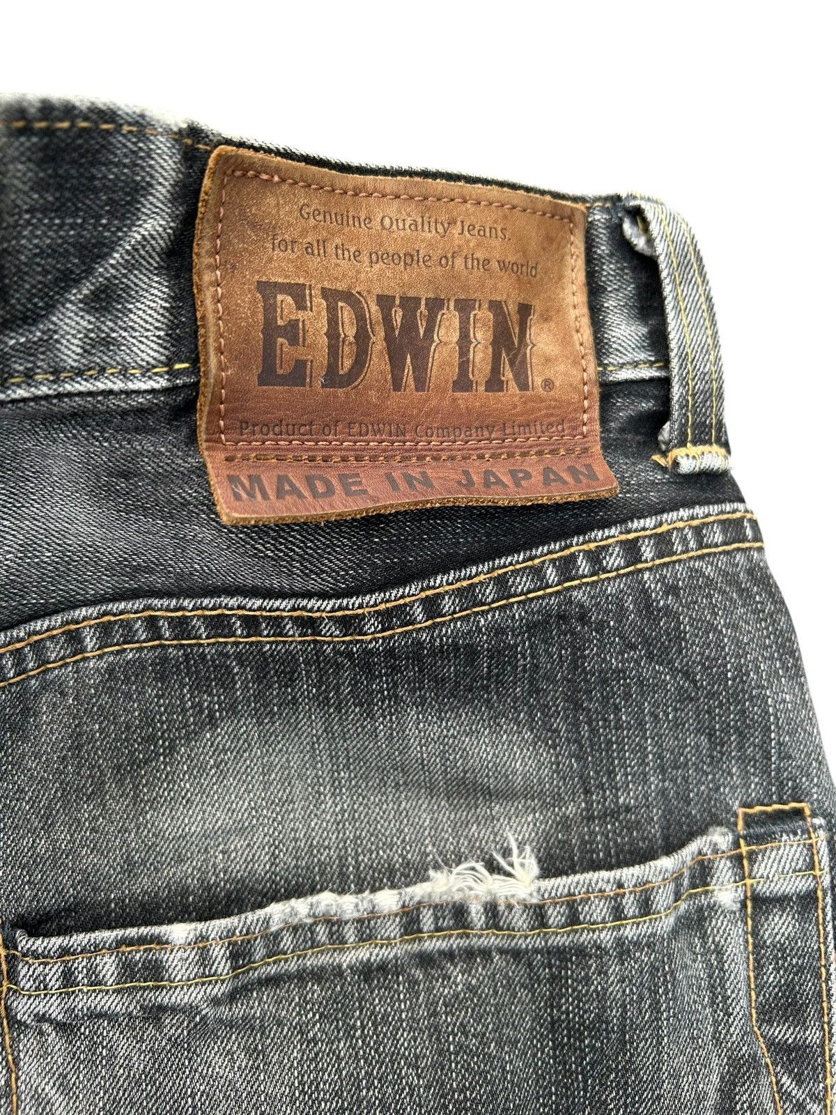 Kapital Thrashed Vintage Edwin 505V Selvedge Denim Jeans Size US 36 / EU 52 - 4 Thumbnail