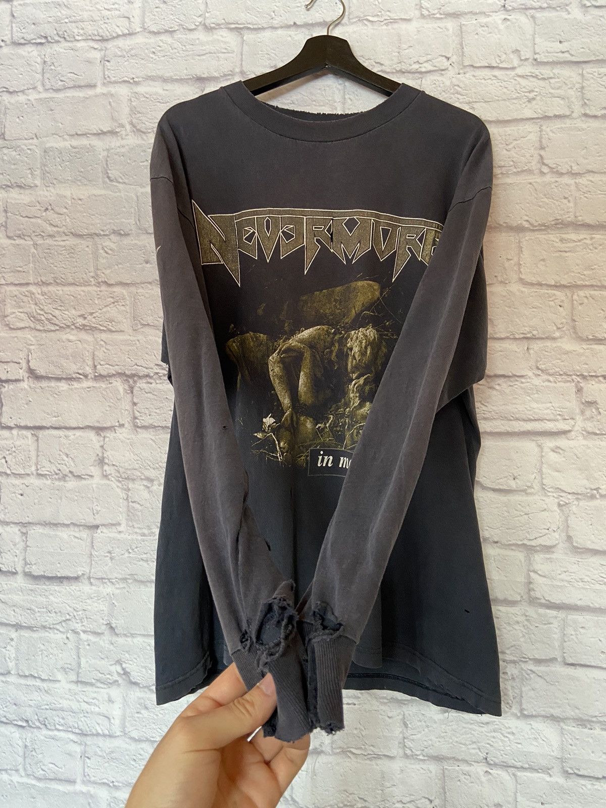 Band Tees (XL) VINTAGE THRASHED NEVERMORE METAL LONGSLEEVE Size US XL / EU 56 / 4 - 3 Thumbnail