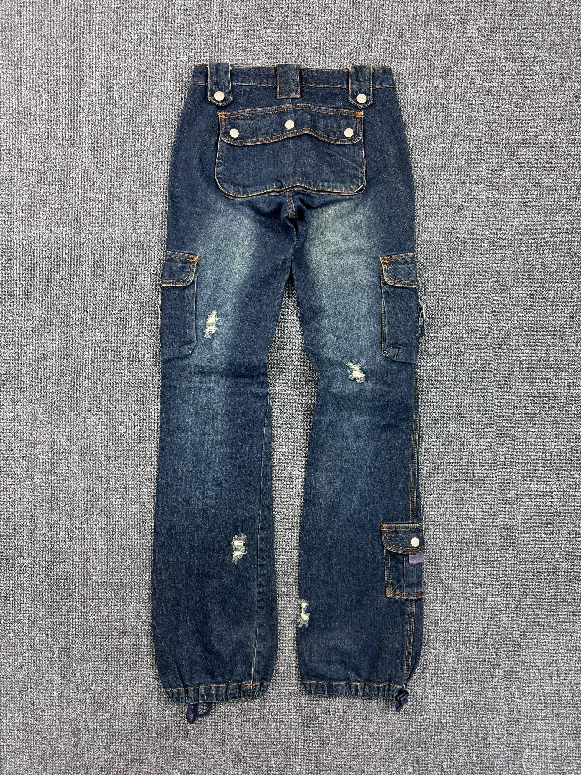Japanese Brand Wink Wink Distressed Multipocket Denim Jeans Size 26" / US 2 / IT 38 - 9 Thumbnail
