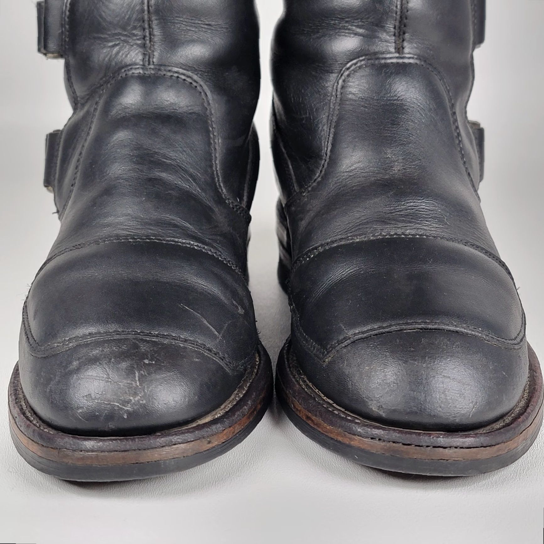 Chippewa Men's Chippewa Odessa Rally Black Leather Motorcycle Riding Boots 27862 8.5 EE Size US 9 / EU 42 - 3 Thumbnail