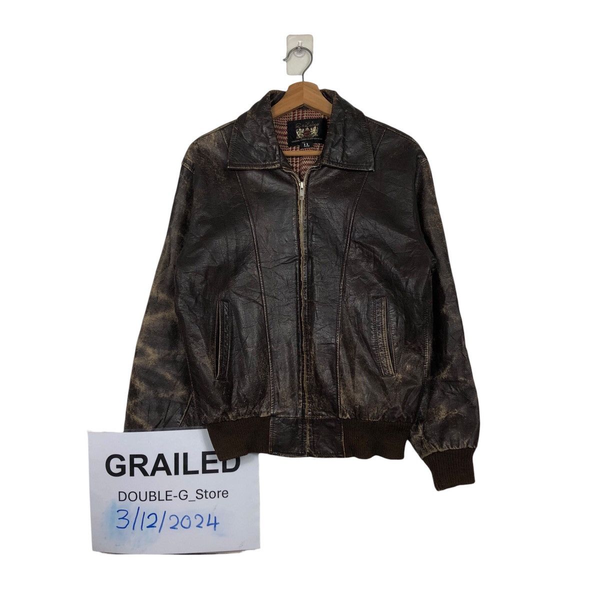 Japanese Brand 📌Vintage Genuine Leather Jacket Deluxe Japan Made Size US L / EU 52-54 / 3 - 1 Thumbnail
