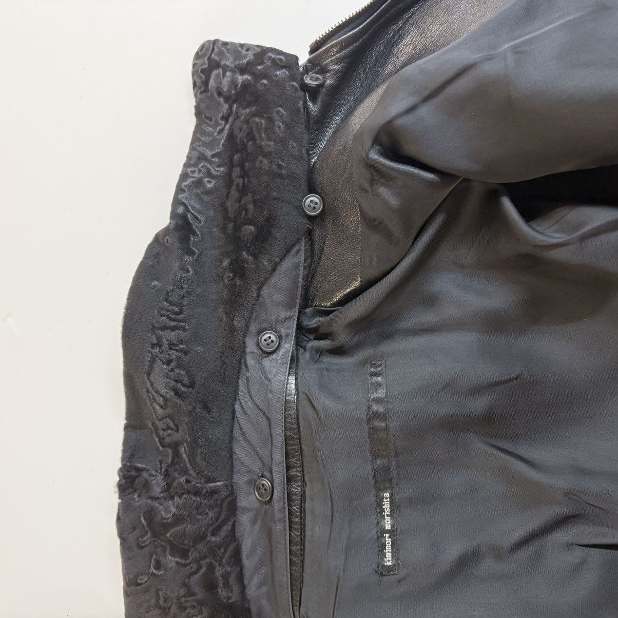 Kiminori Morishita Kiminori Morishita Black Goatskin Leather Bomber Jacket Size US L / EU 52-54 / 3 - 12 Thumbnail
