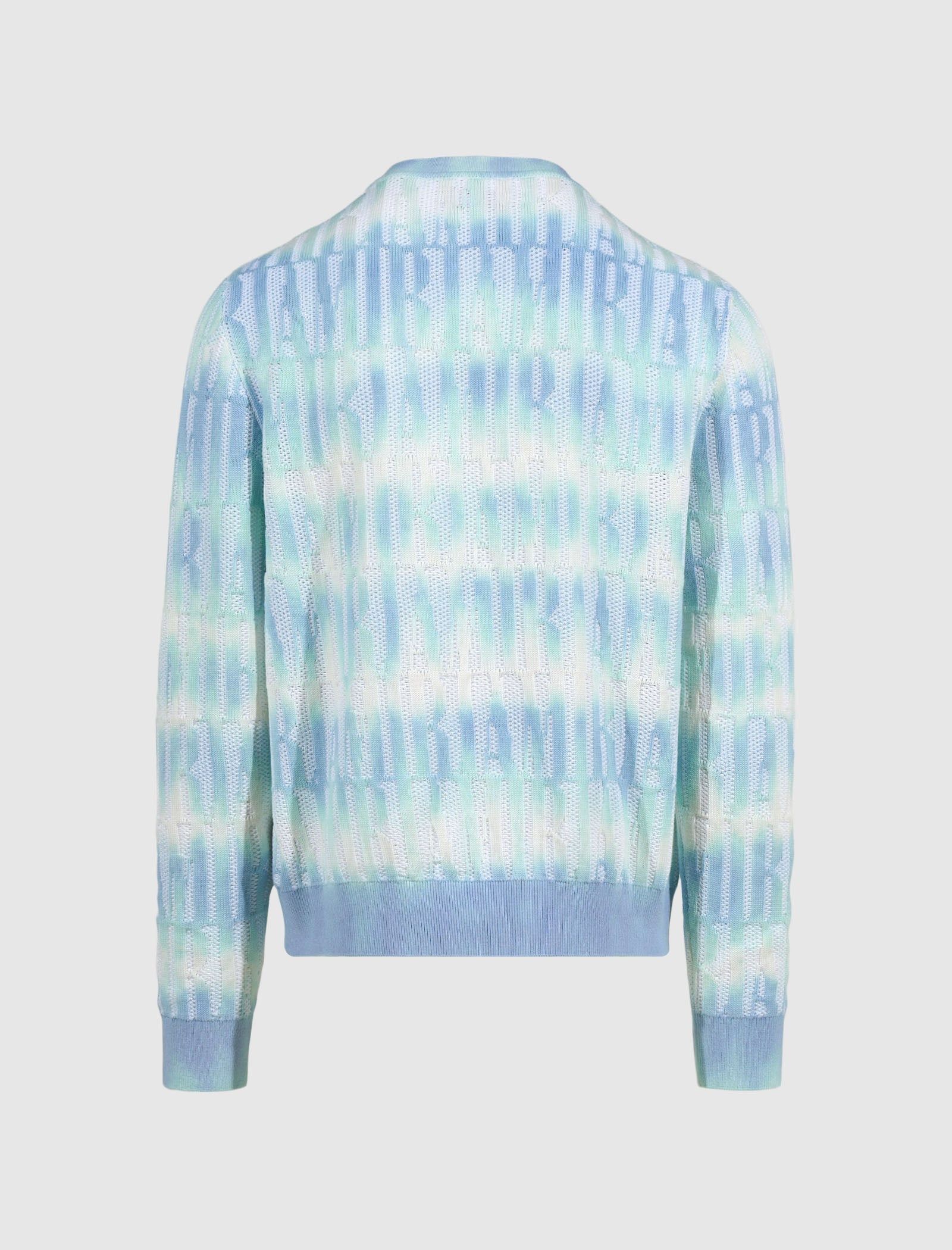 Amiri o1y0525 Crewneck Sweater in Light Blue/White Size US M / EU 48-50 / 2 - 3 Thumbnail