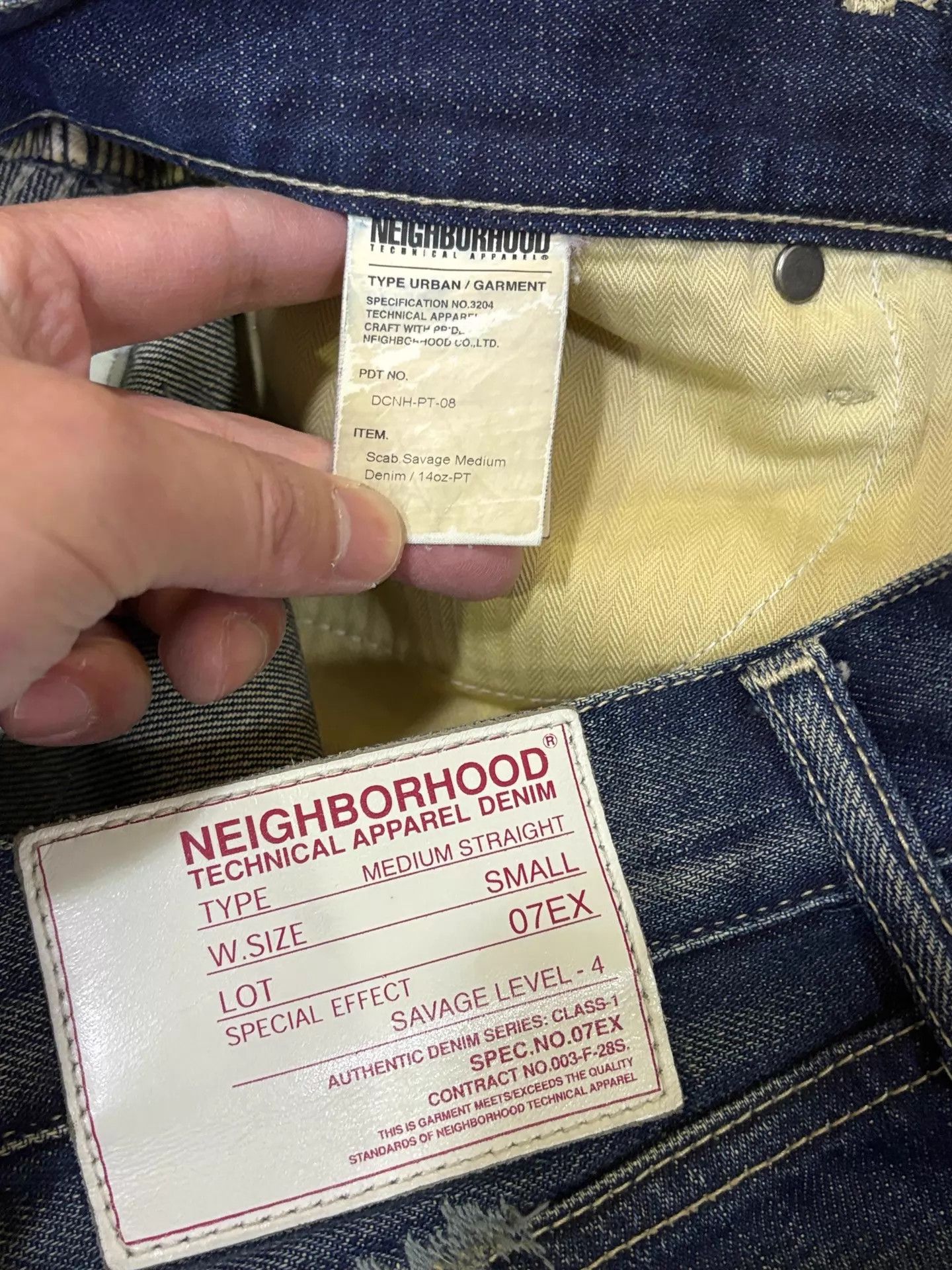 Neighborhood Natural Wash Cut Distressed NBHD 07 SCAB Jeans MID S Size US 30 / EU 46 - 8 Thumbnail