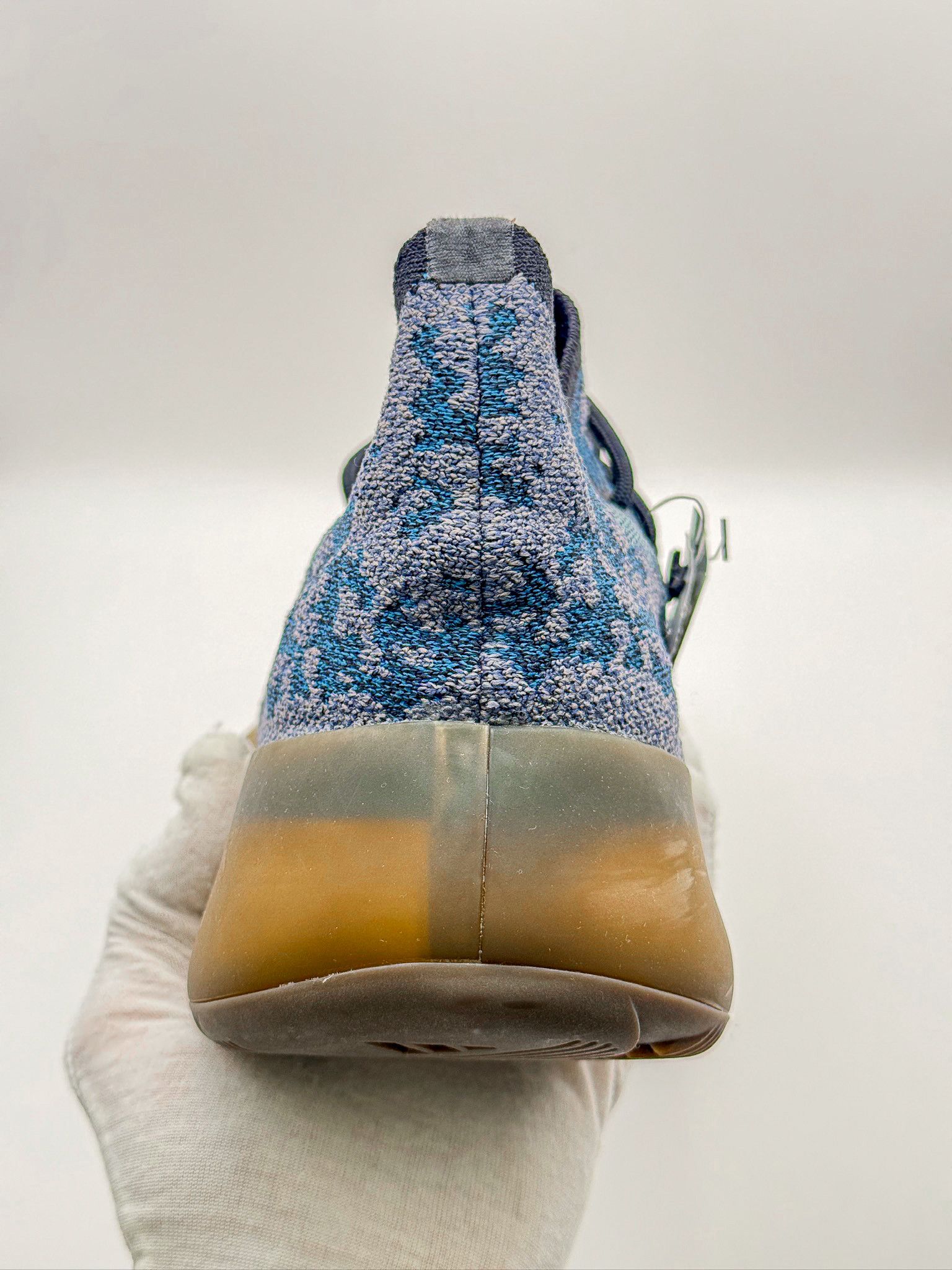 Adidas Adidas Yeezy 380 Blue Grey Speckled Gold Sole Sneakers Size US 12 / EU 45 - 9 Thumbnail
