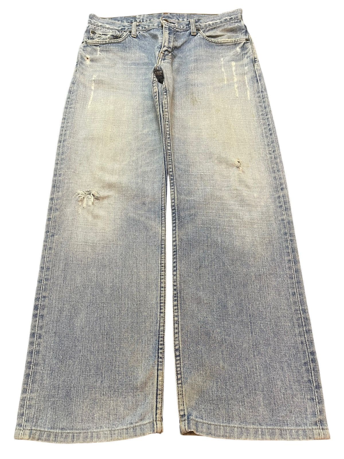 Levi's Vintage 90s Levis Blue Faded Wash Distress Baggy Jeans Size US 32 / EU 48 - 1 Thumbnail