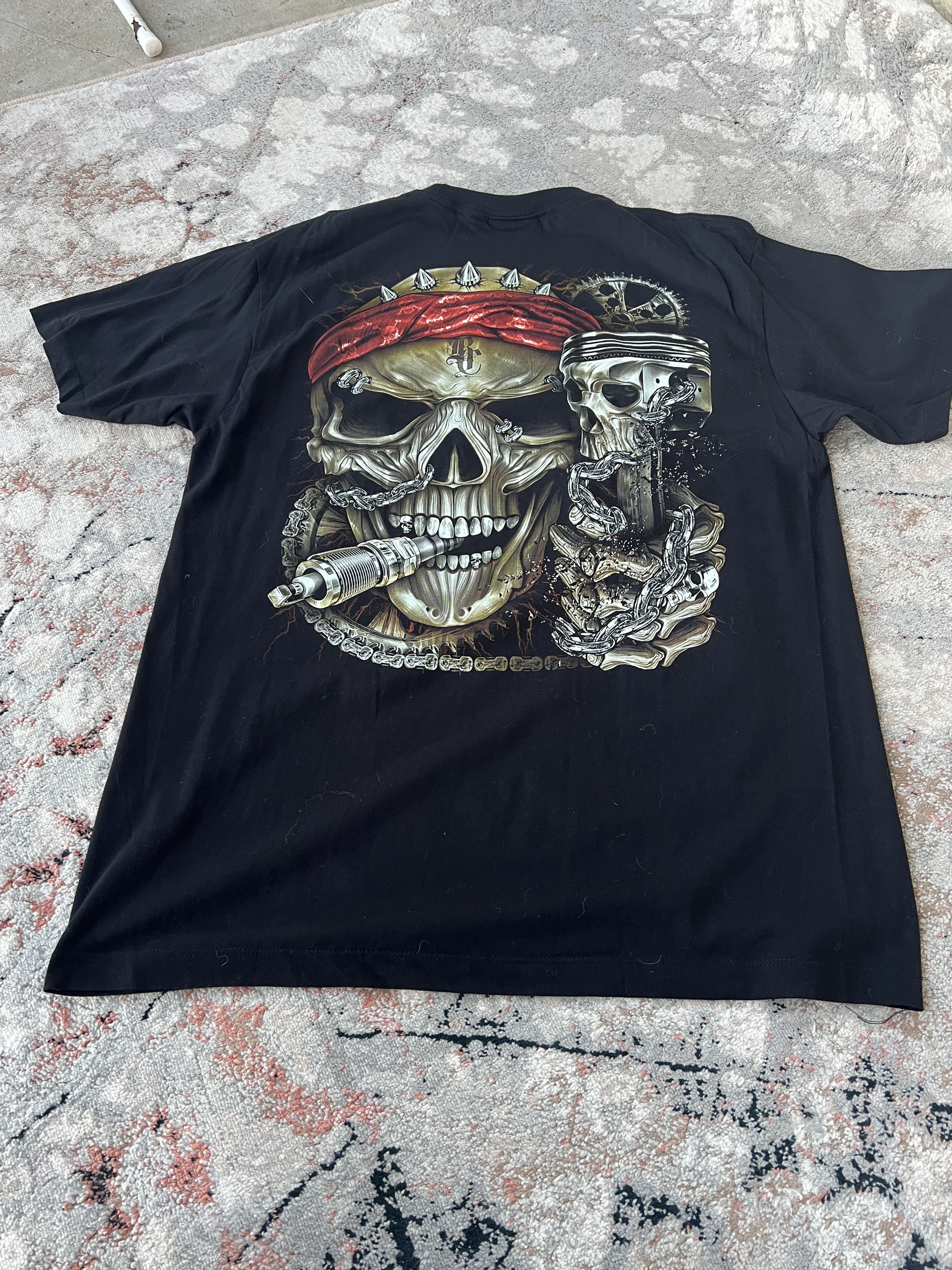 Vintage Skulls Moto Vintage Tee Size US XL / EU 56 / 4 - 4 Thumbnail