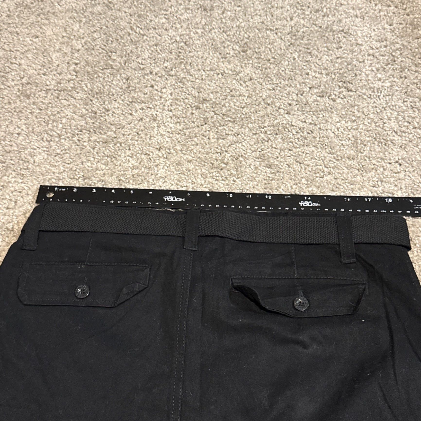 Vintage Copper Denim Black Cotton Cargo Shorts Belt 36” Men Regular Cotton Denim Cargo Belted Black 36 Mens Size US 36 / EU 52 - 5 Thumbnail