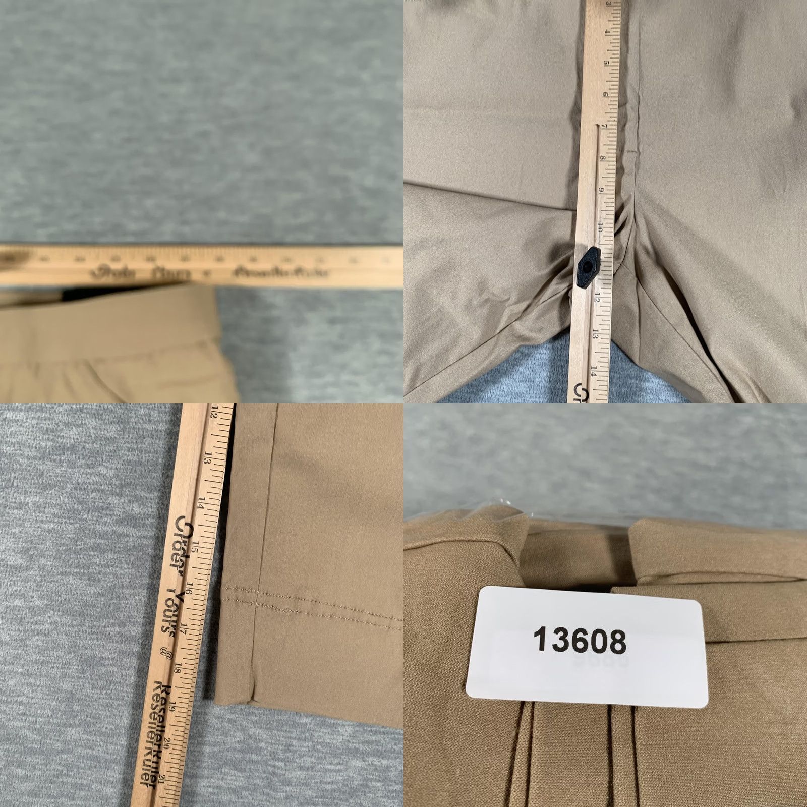 Vintage Alfred Dunner Capri Pants Womens 12 Beige Stretch Pull On Slimming Modern Fit - Casual, 21in Inseam, Solid Tan Beige, Rayon Nylon Spandex Size 34" / US 12 / IT 48 - 8 Thumbnail