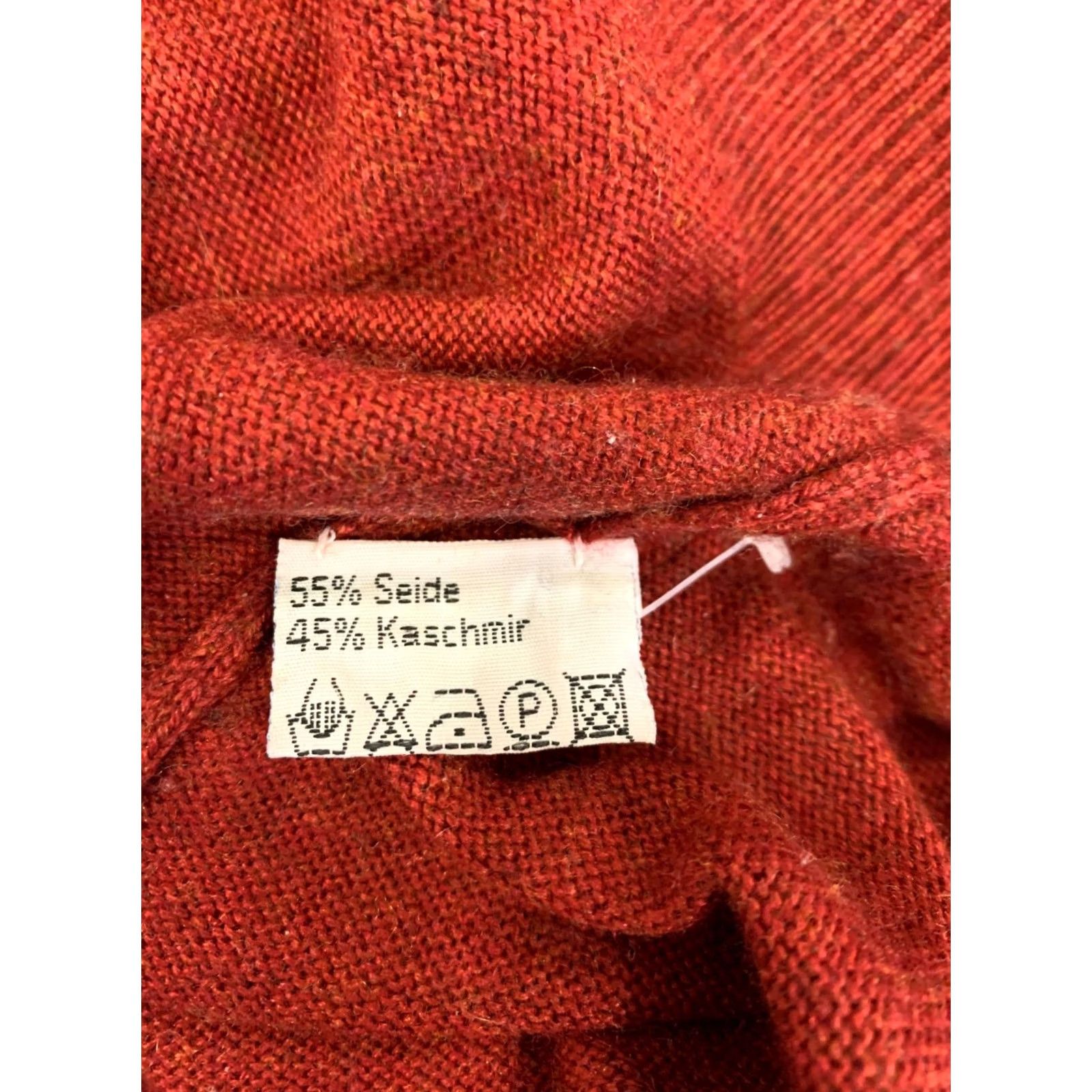 Vintage Barisal Knit Polo Sweater Men’s XXL Red - Cashmere Silk Blend, Long Sleeve, Italian Barisal, Pre-owned, 2XL, Knit Polo Sweater Size US XXL / EU 58 / 5 - 4 Thumbnail