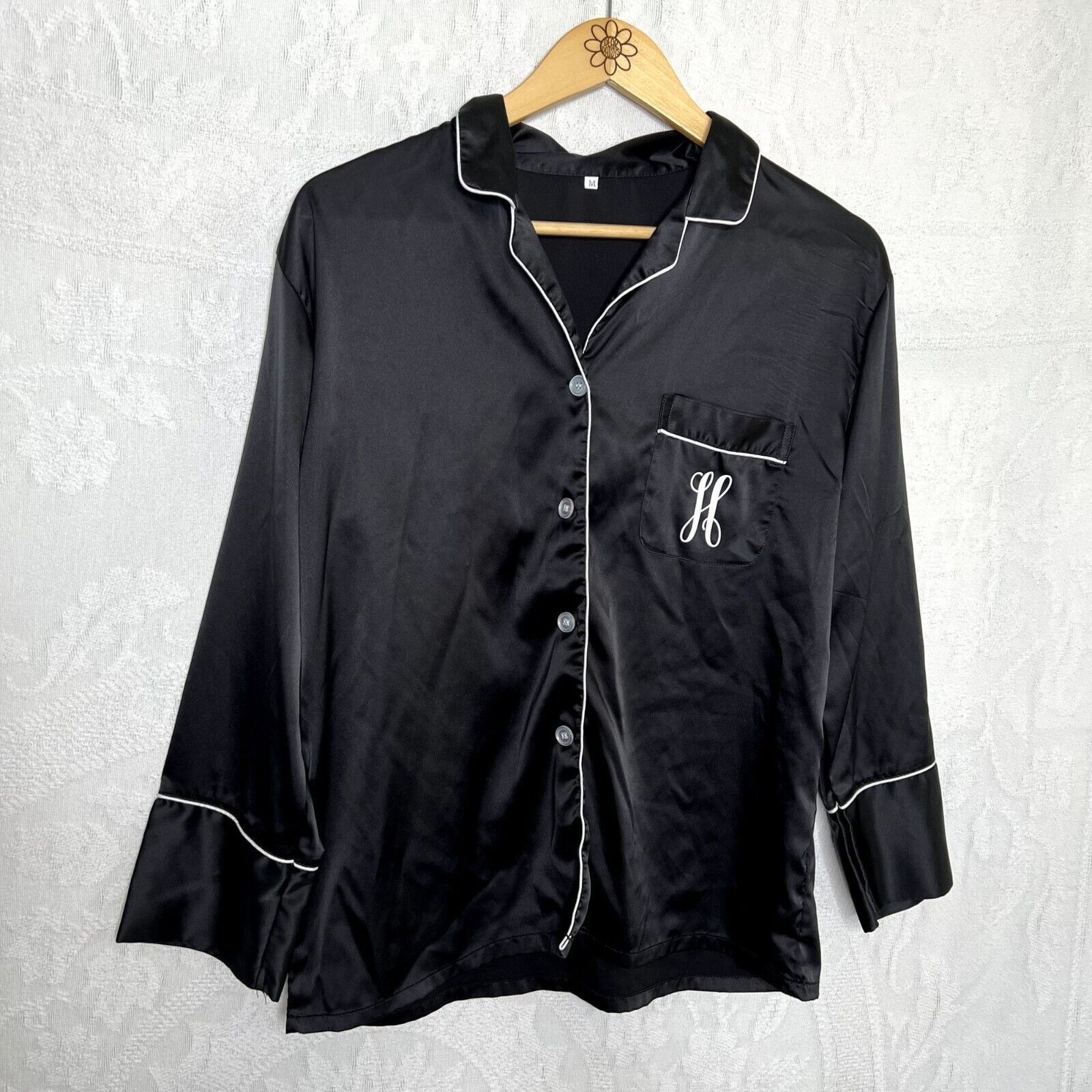 Other Black H Monogrammed Pajama Top Size M / US 6-8 / IT 42-44 - 4 Thumbnail