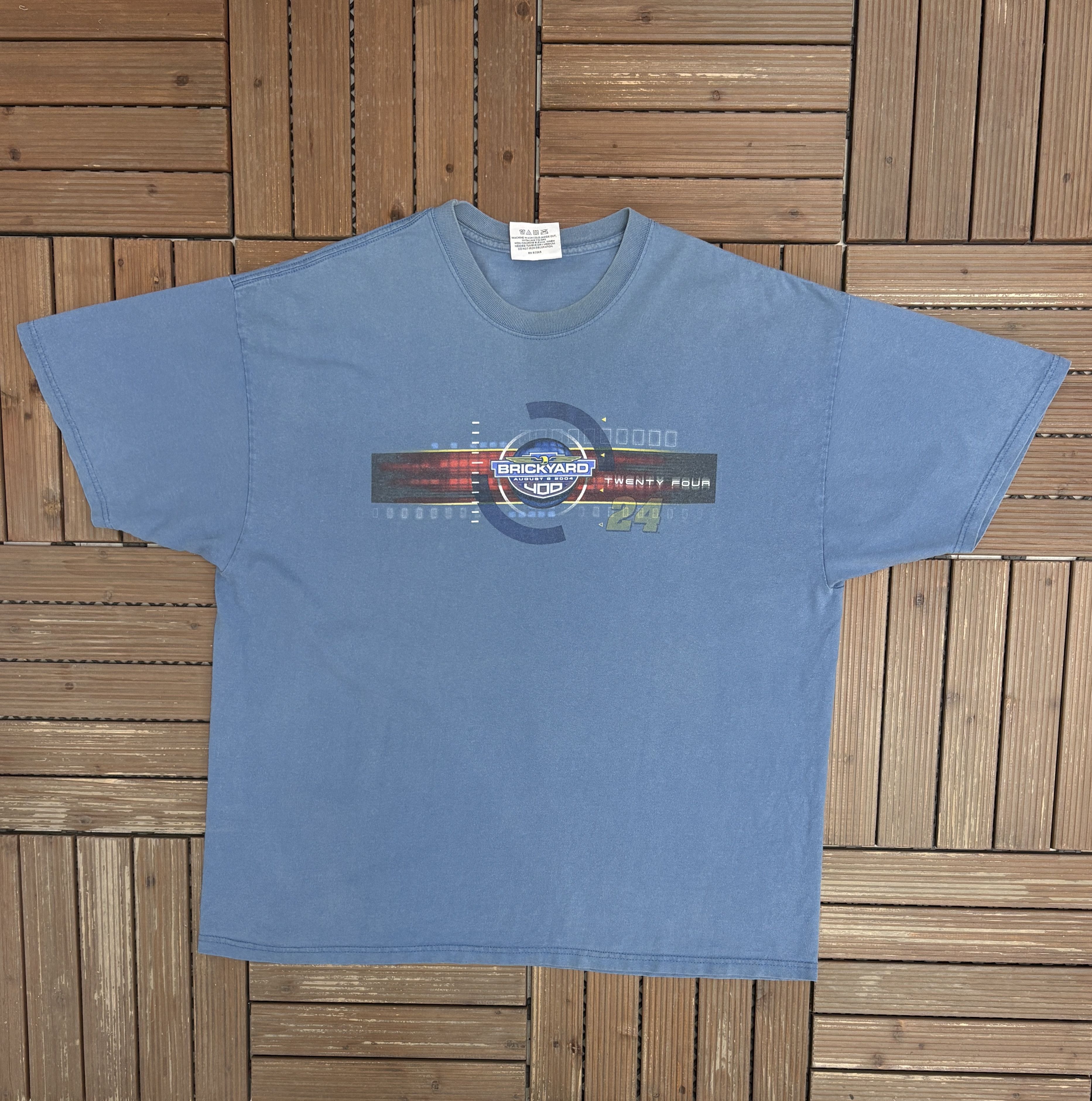 Vintage Jeff Gordon Brickyard 400 2004 Vintage Blue T-Shirt Tee Size US XL / EU 56 / 4 - 1 Thumbnail