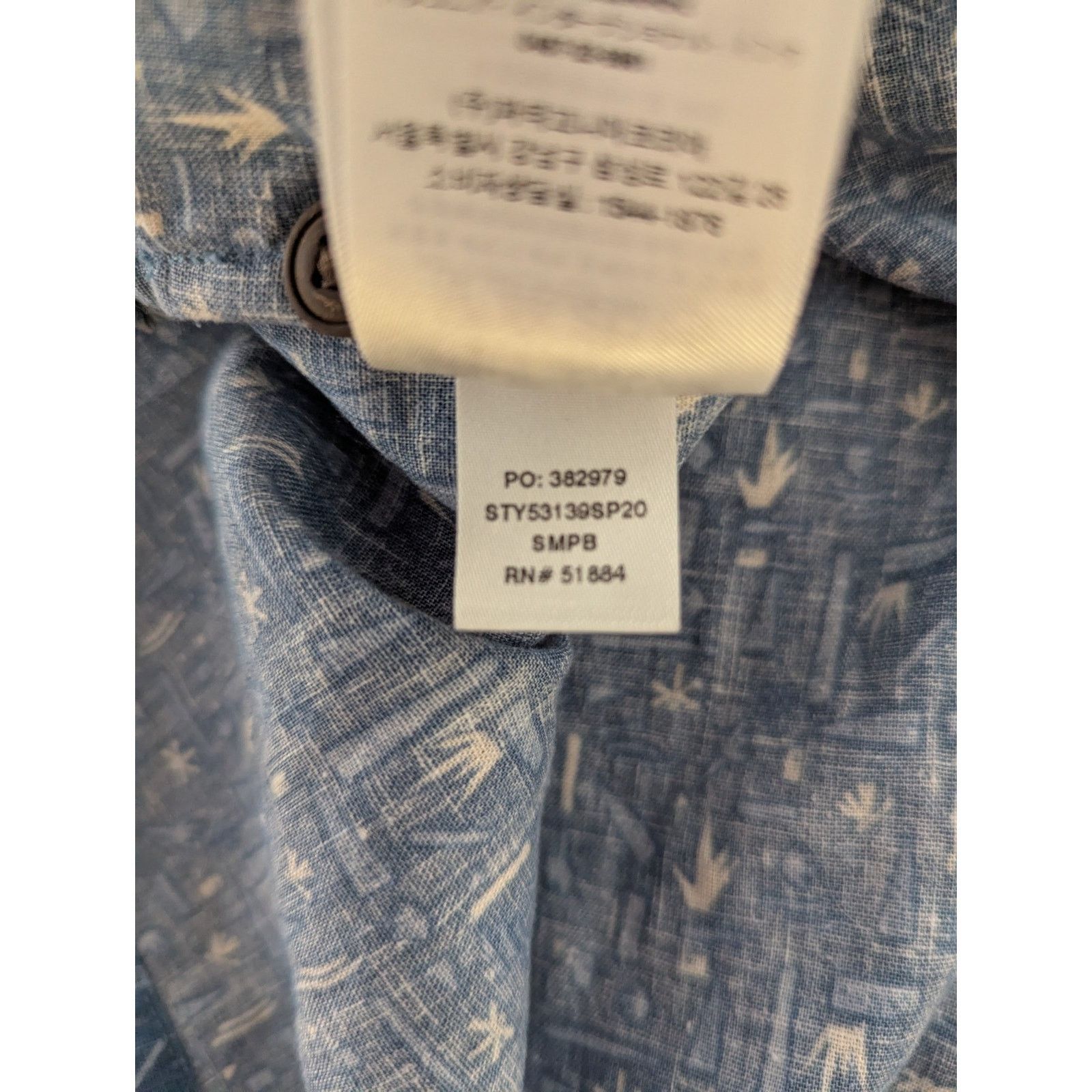 Patagonia Patagonia Men's Medium Shirt Blue Hemp Organic Cotton Size US M / EU 48-50 / 2 - 7 Thumbnail