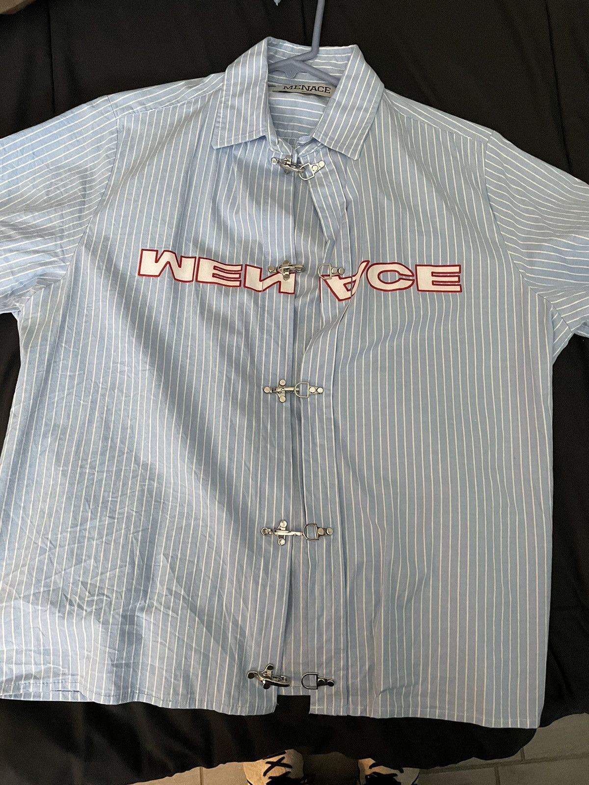 Menace Los Angeles BLUE COLLAR CLASP COLLARED SHIRT