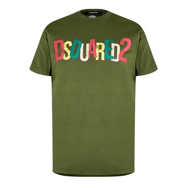 image of Dsquared2 O1G2R1Mq0424 T-Shirts In Green, Men's (Size Large)