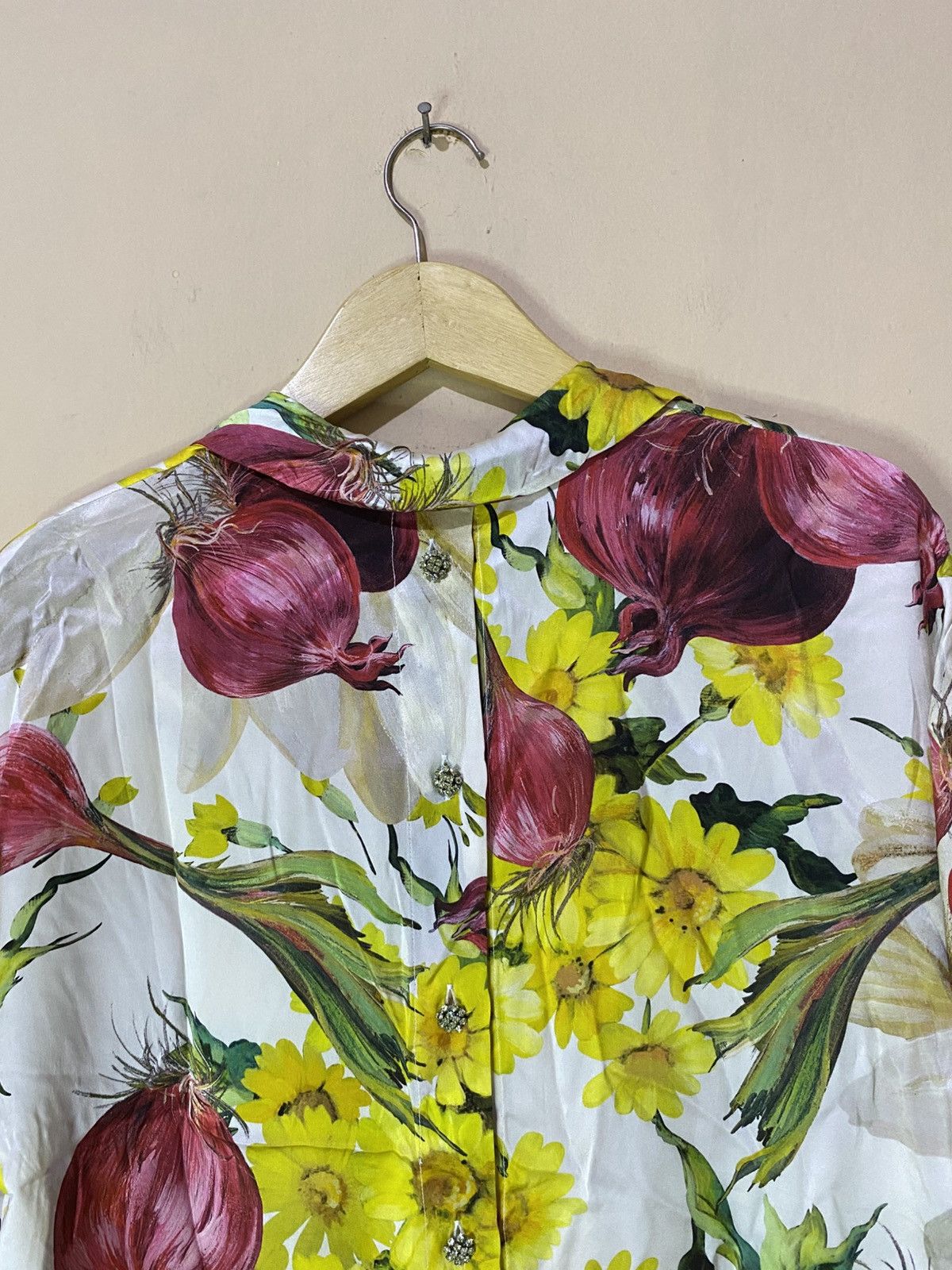 Dolce & Gabbana SS 2012 Dolce & Gabbana Onion Printed Silk Blouse Size S / US 4 / IT 40 - 12 Thumbnail