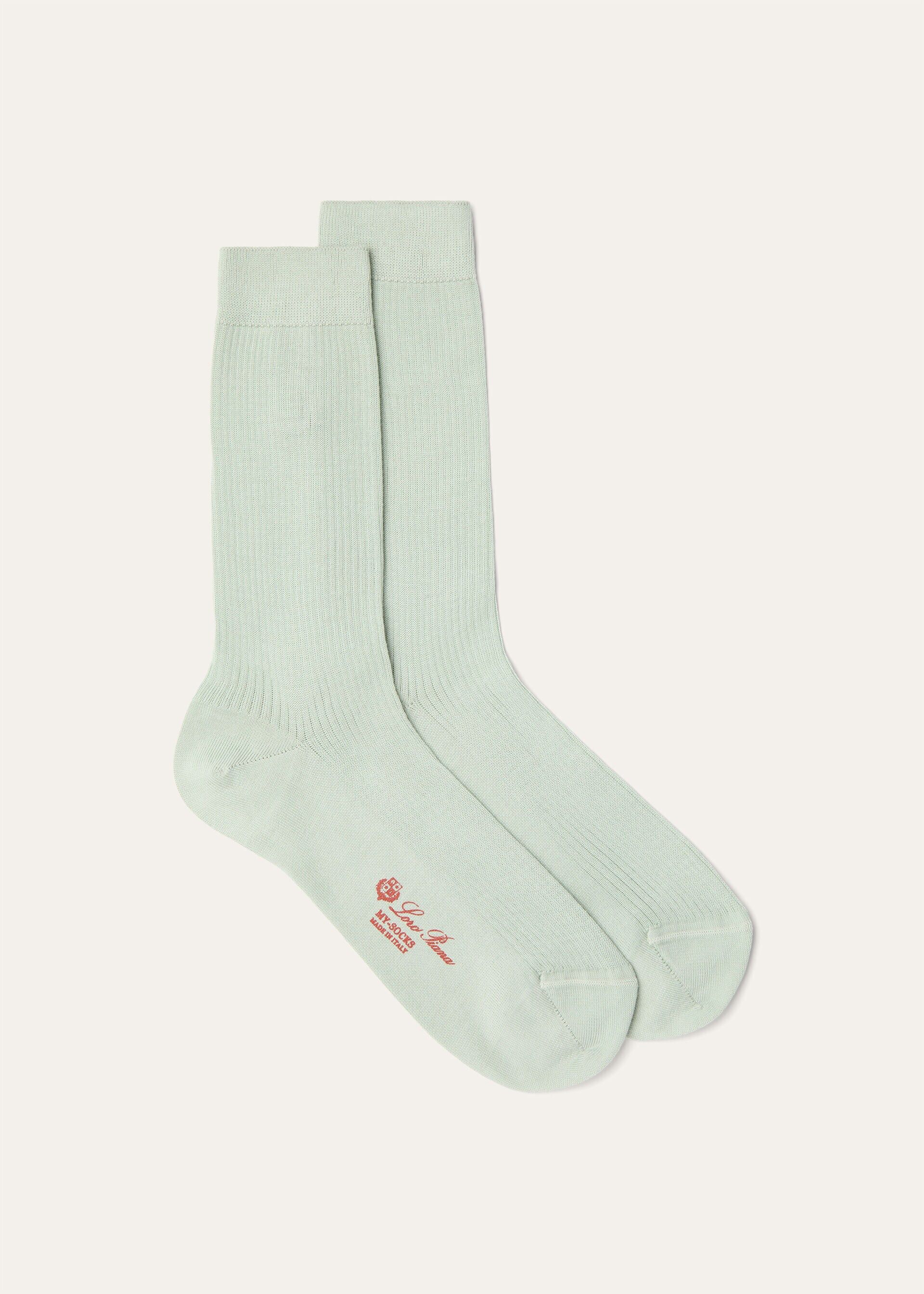 Loro Piana os11x0426 FAQ8263 Size: OS / Socks in Pale Leaf Size ONE SIZE - 1 Thumbnail