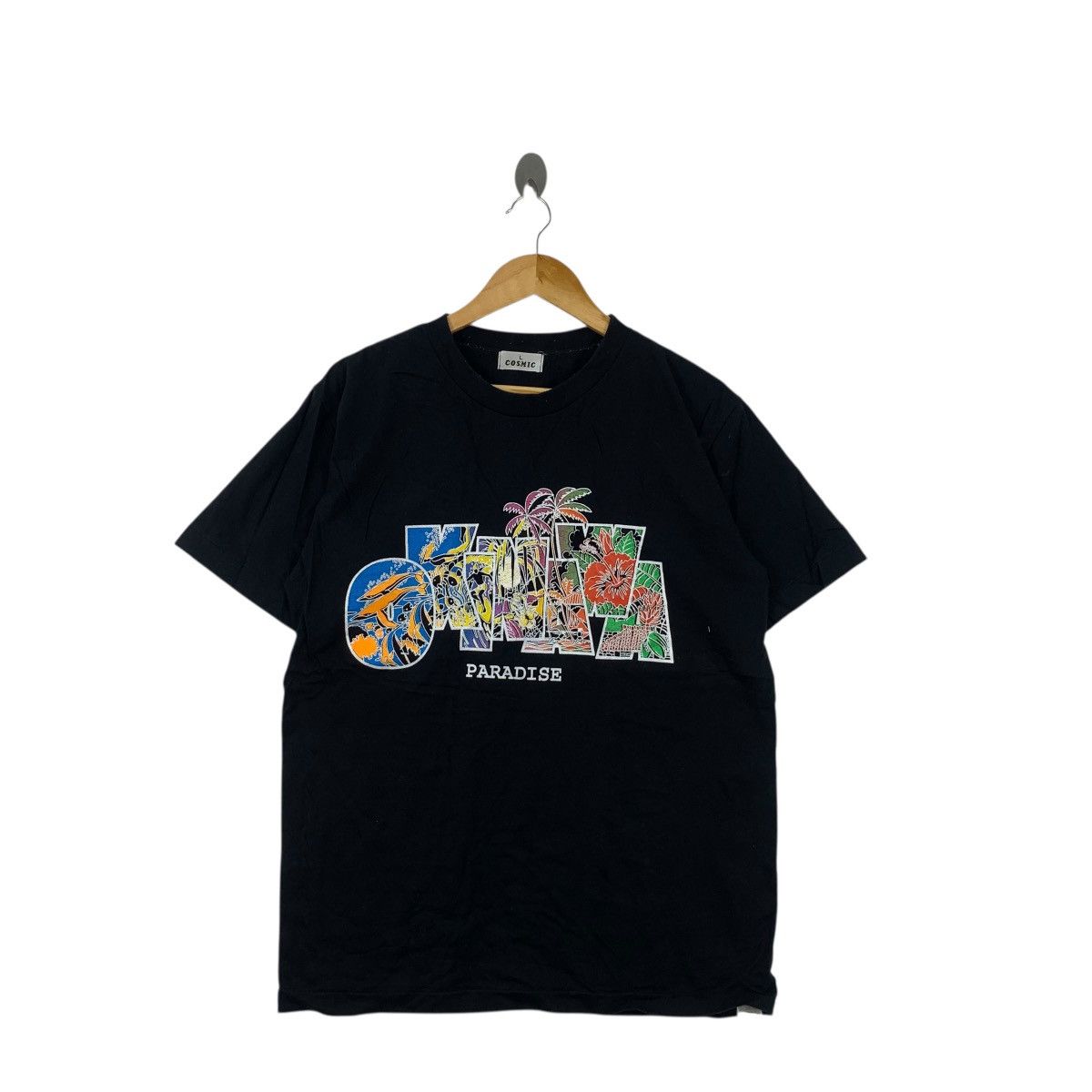 Vintage Vintage COSMIC OKINAWA PARADISE Hawaii Vacation Tee Shirt Size L / US 10 / IT 46 - 3 Thumbnail