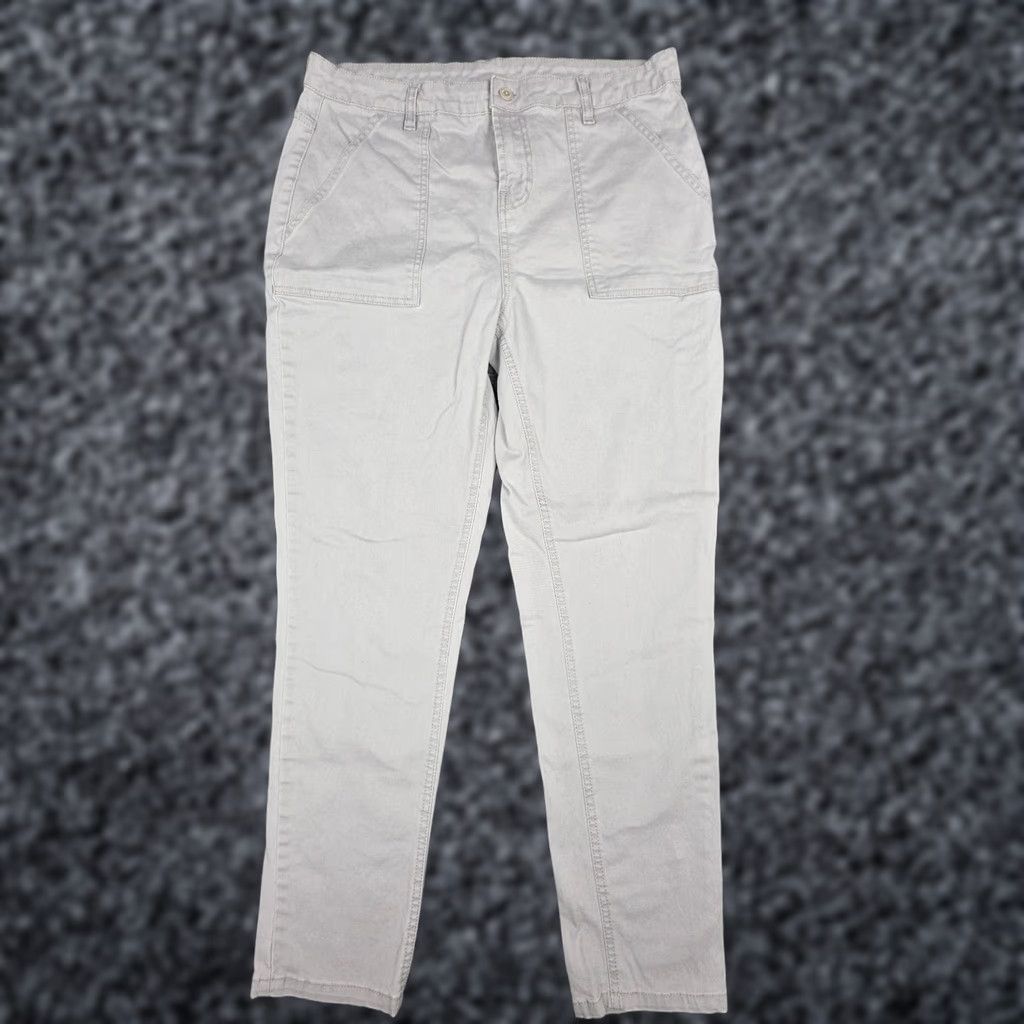 Vintage Wrap London Trousers Pants Women's 30 x 27 Gray Pockets Tapered Cotton Blend Size 30" / US 8 / IT 44 - 1 Thumbnail