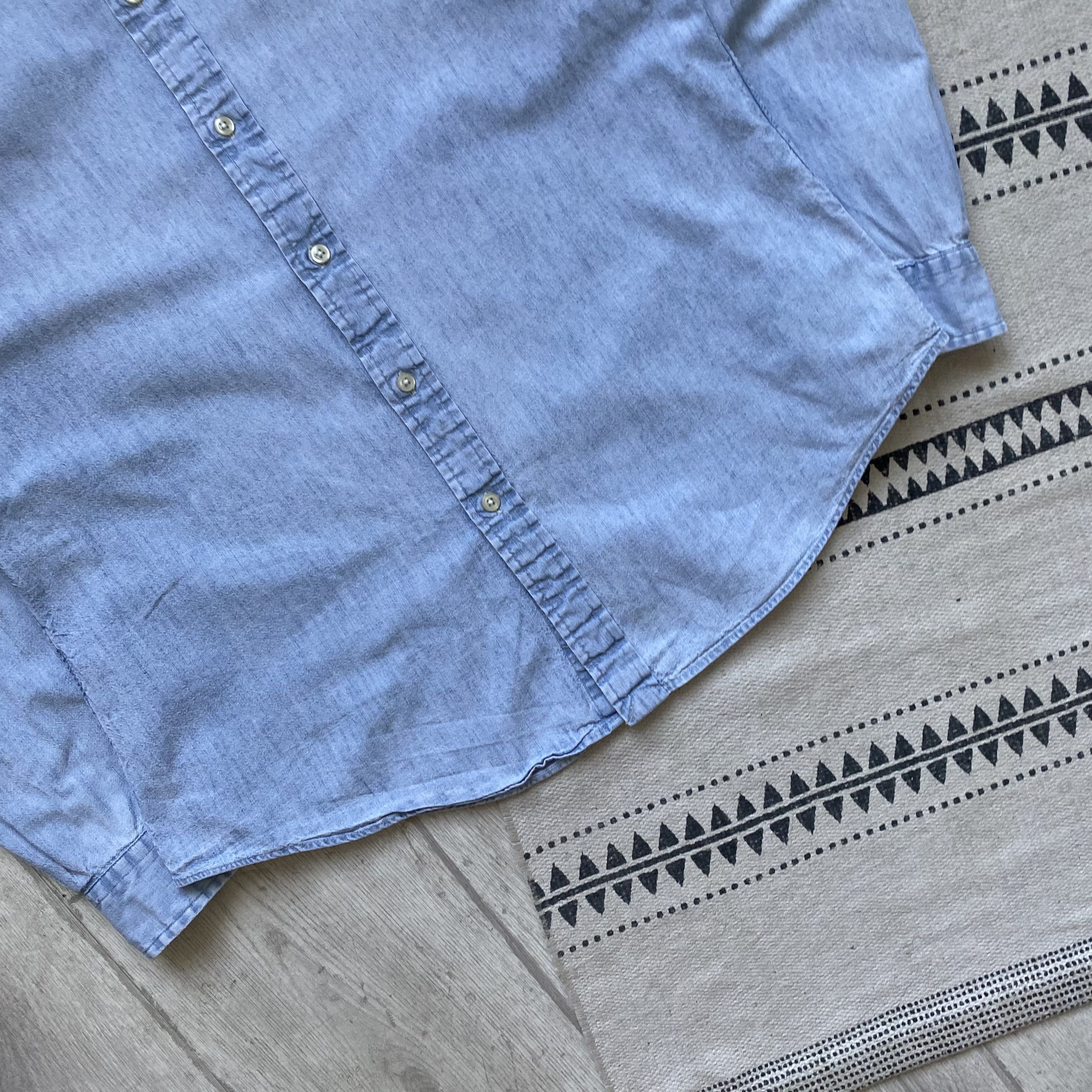 Polo Ralph Lauren 👔 Vintage Polo Ralph Lauren Shirt Faded Denim blue light Size US M / EU 48-50 / 2 - 3 Thumbnail