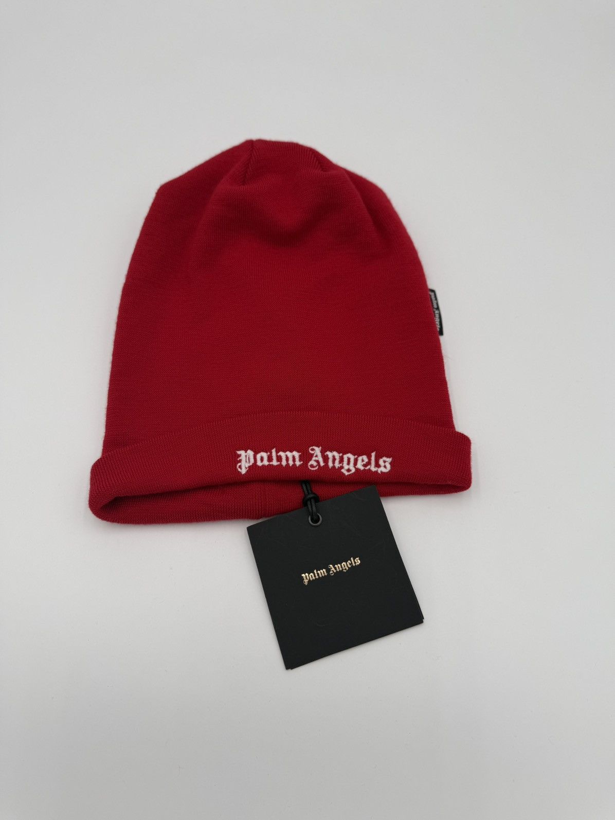Palm Angels Palm angels Men’s Logo-Print Knitted Beanie Size ONE SIZE - 1 Thumbnail
