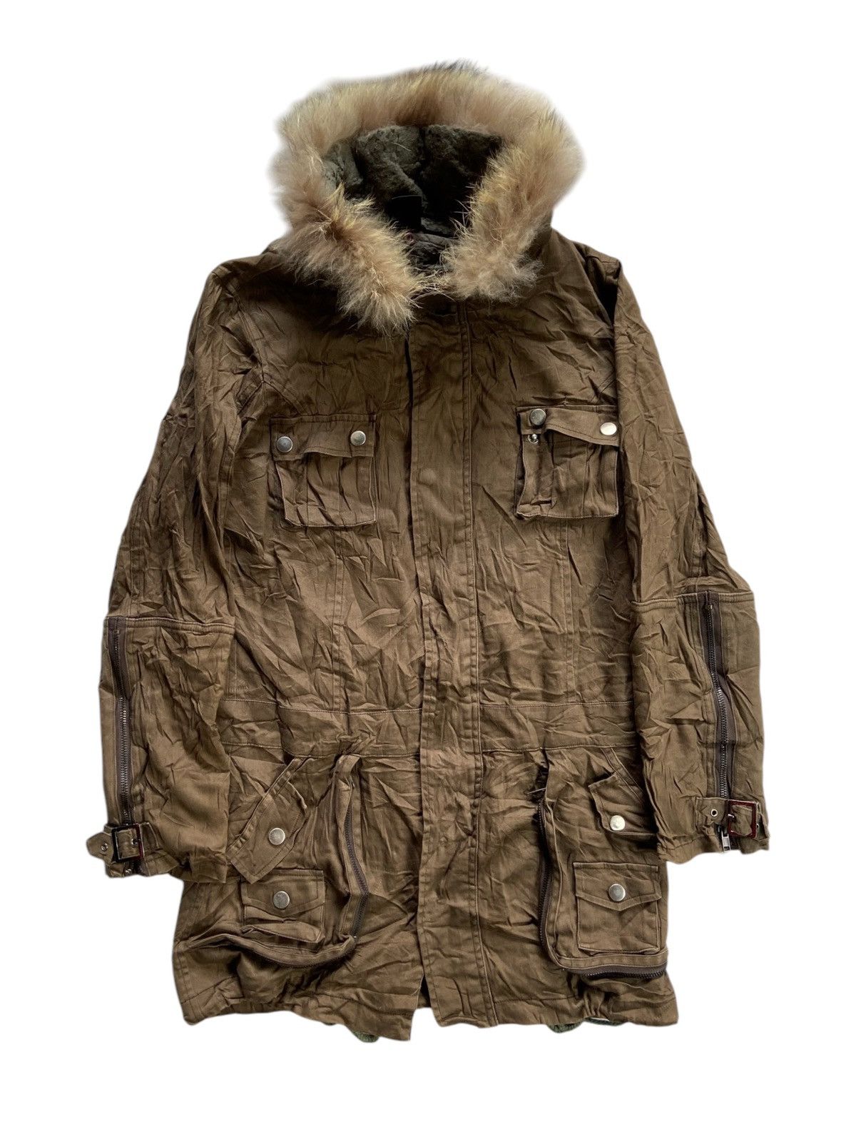 Japanese Brand JAPANESE BONDAGE SPLENDEUR FUR MULTI POCKET PUNK JACKET Size US S / EU 44-46 / 1 - 2 Thumbnail
