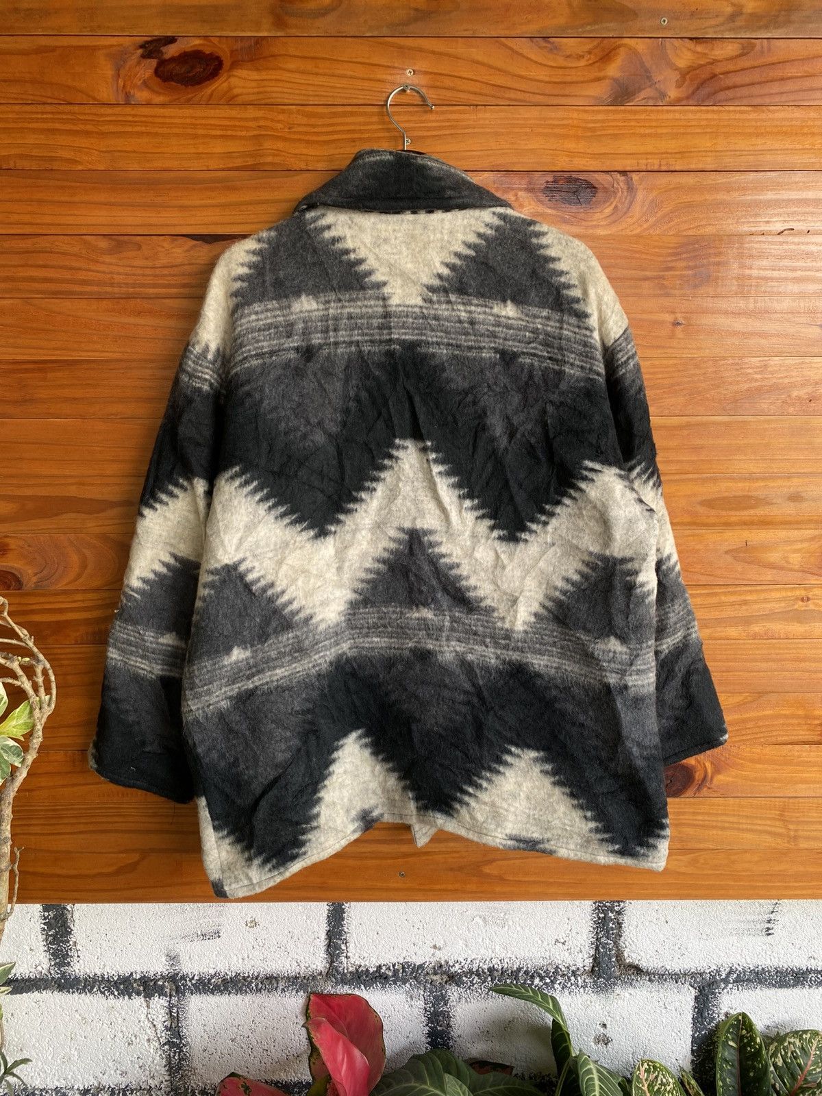 Japanese Brand Kredo Bell Japanese Wool Blend Pattern Winter Outerwear Size US L / EU 52-54 / 3 - 11 Thumbnail