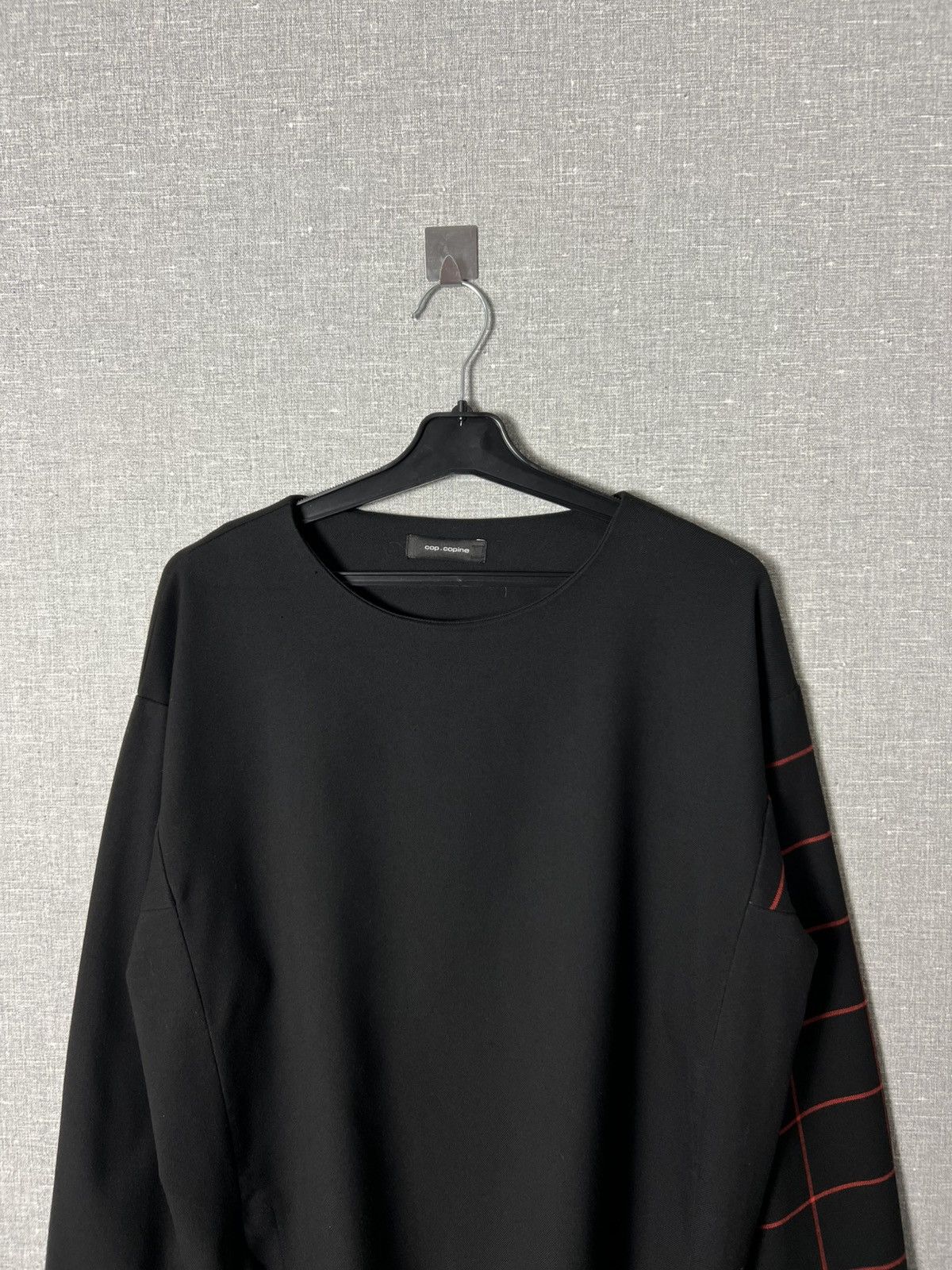 Cop Copine Cop Copine Black Knok Top with Red Checked Sleeve and Cuffs Size S / US 4 / IT 40 - 5 Thumbnail
