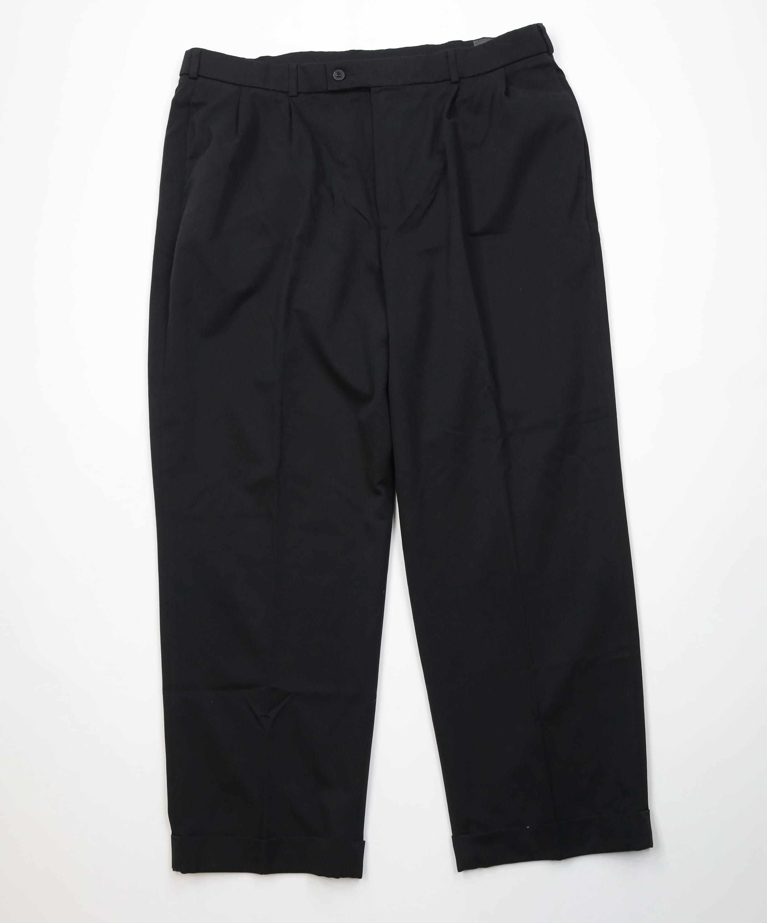 Vintage Vintage 90s Streetwear Flared Wide Leg Chino Pants Black Size US 40 / EU 56 - 1 Thumbnail