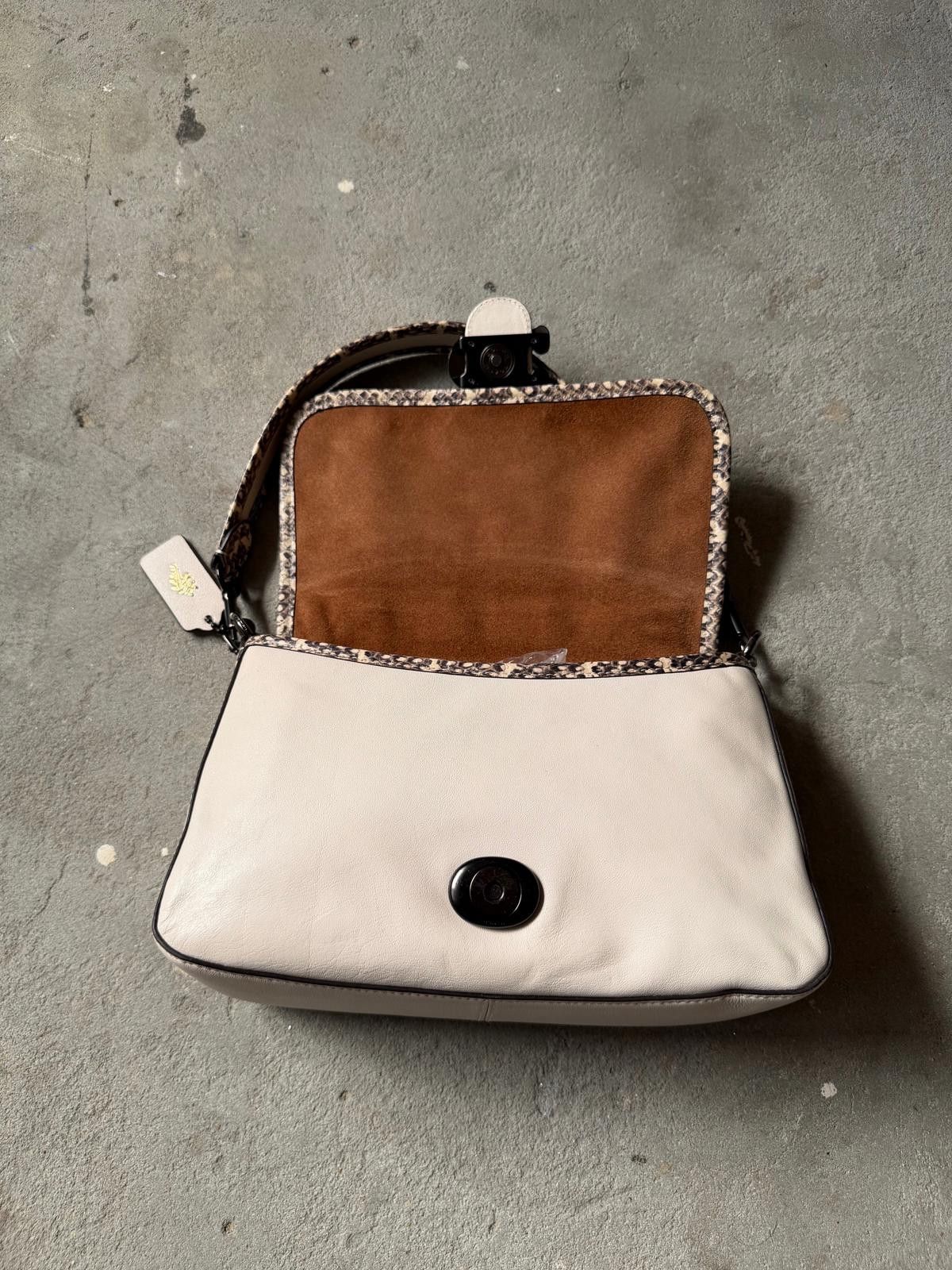 Coach Coach Tabby Snakeskin Leather Shoulder Bag White Size ONE SIZE - 5 Thumbnail