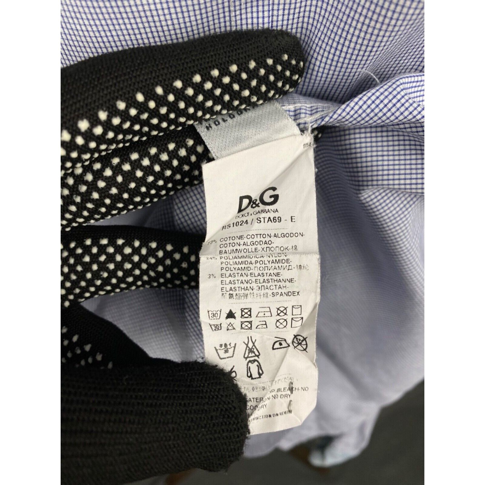 Dolce & Gabbana Dolce&Gabbana Brad Line Men's Blue Longsleeve Shirt Size 39/ Size US M / EU 48-50 / 2 - 12 Thumbnail
