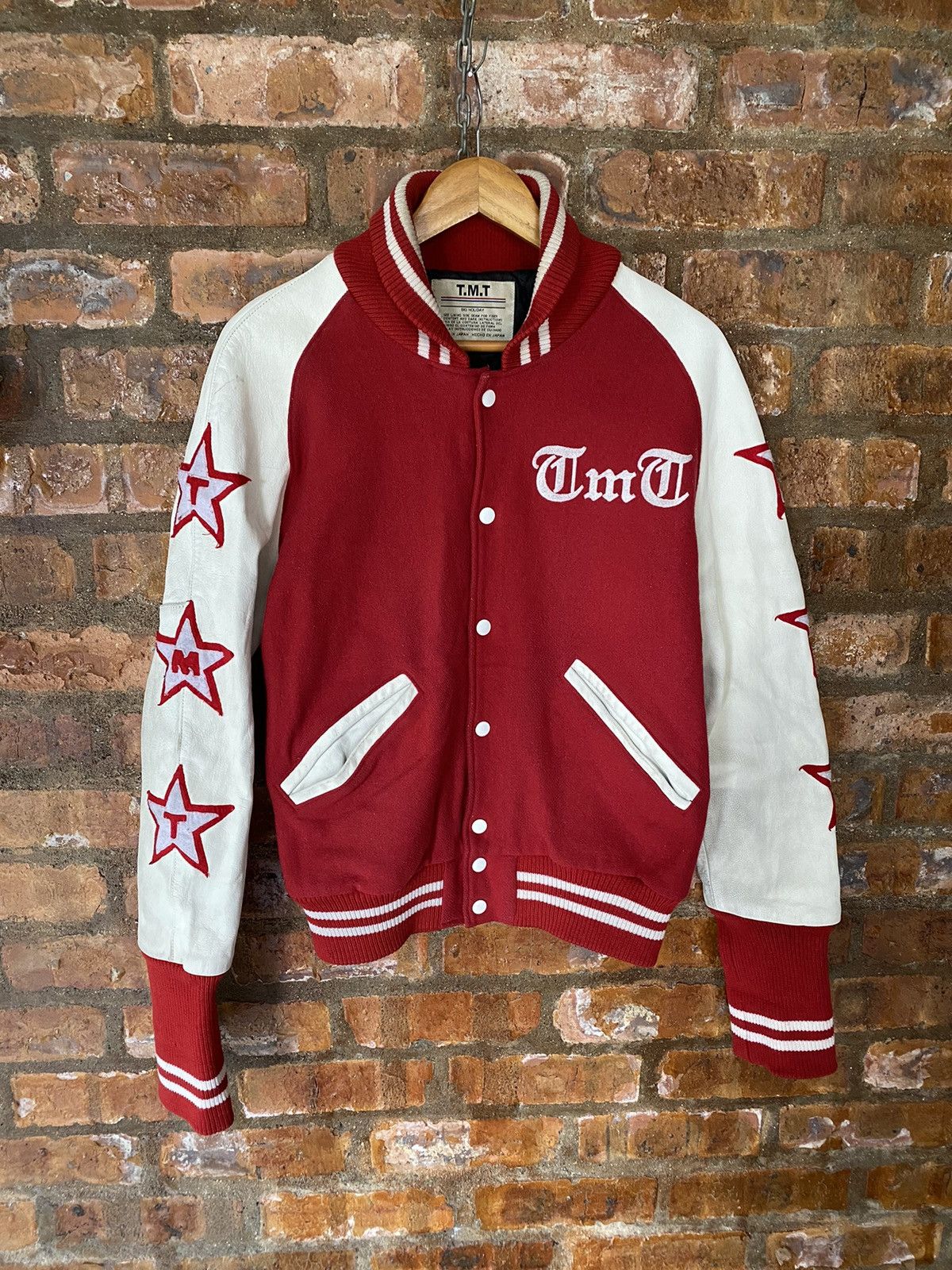 TMT 2000s TMT Big Holiday Red Indian leather varsity Jacket Size US M / EU 48-50 / 2 - 6 Thumbnail