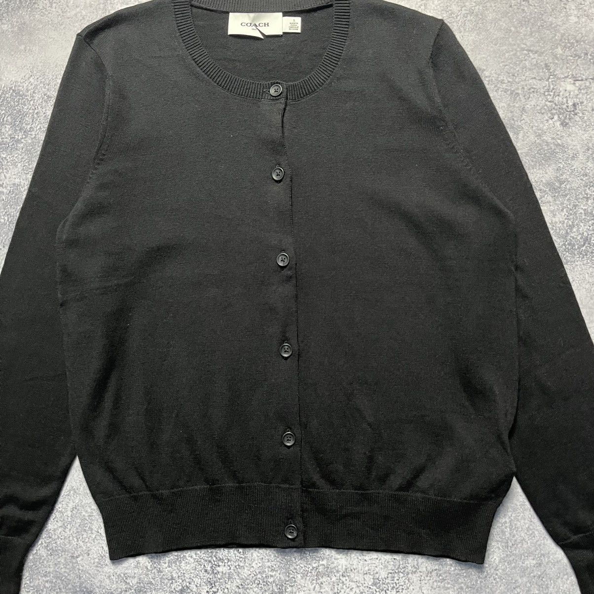 Coach Coach Black Cardigan Sweater Streetwear Luxury Designer Size S / US 4 / IT 40 - 3 Thumbnail