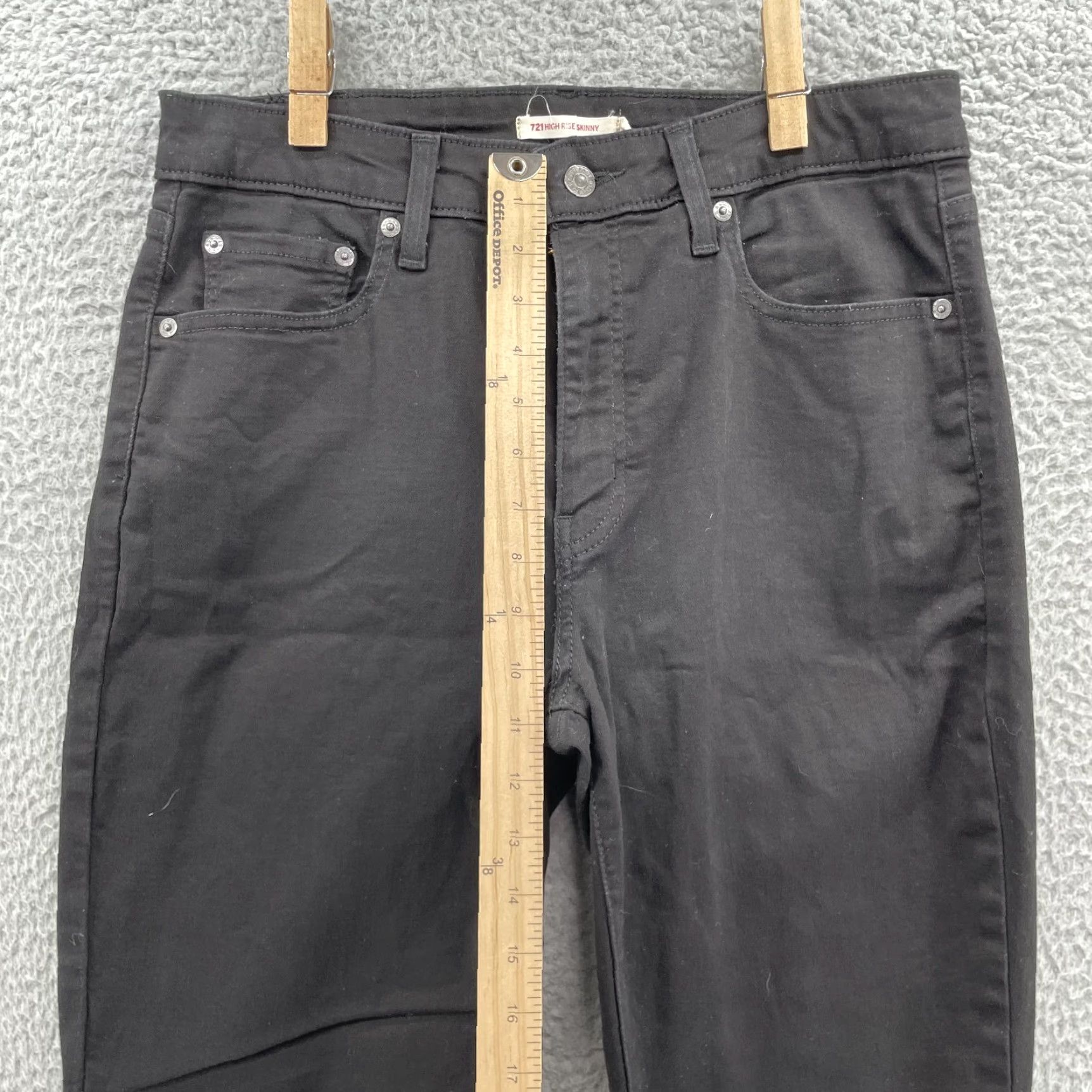 Levi's Levi's 721 Jeans Women 31x31 Black High Rise Skinny 90s Indie Sleaze Grunge Denim Slim Modern Style Womens Jeans Size 24" / US 00 / IT 34 - 5 Thumbnail