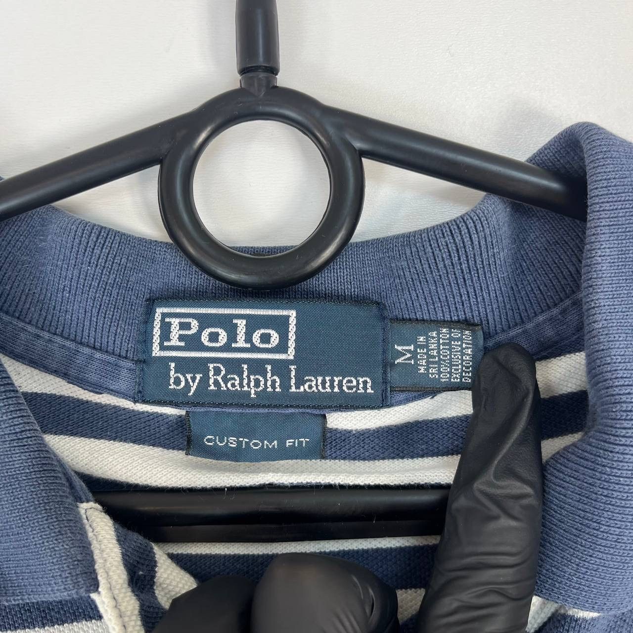 Polo Ralph Lauren Polo Ralph Lauren Striped Polo Shirt Custom Fit Navy White Size US M / EU 48-50 / 2 - 4 Thumbnail