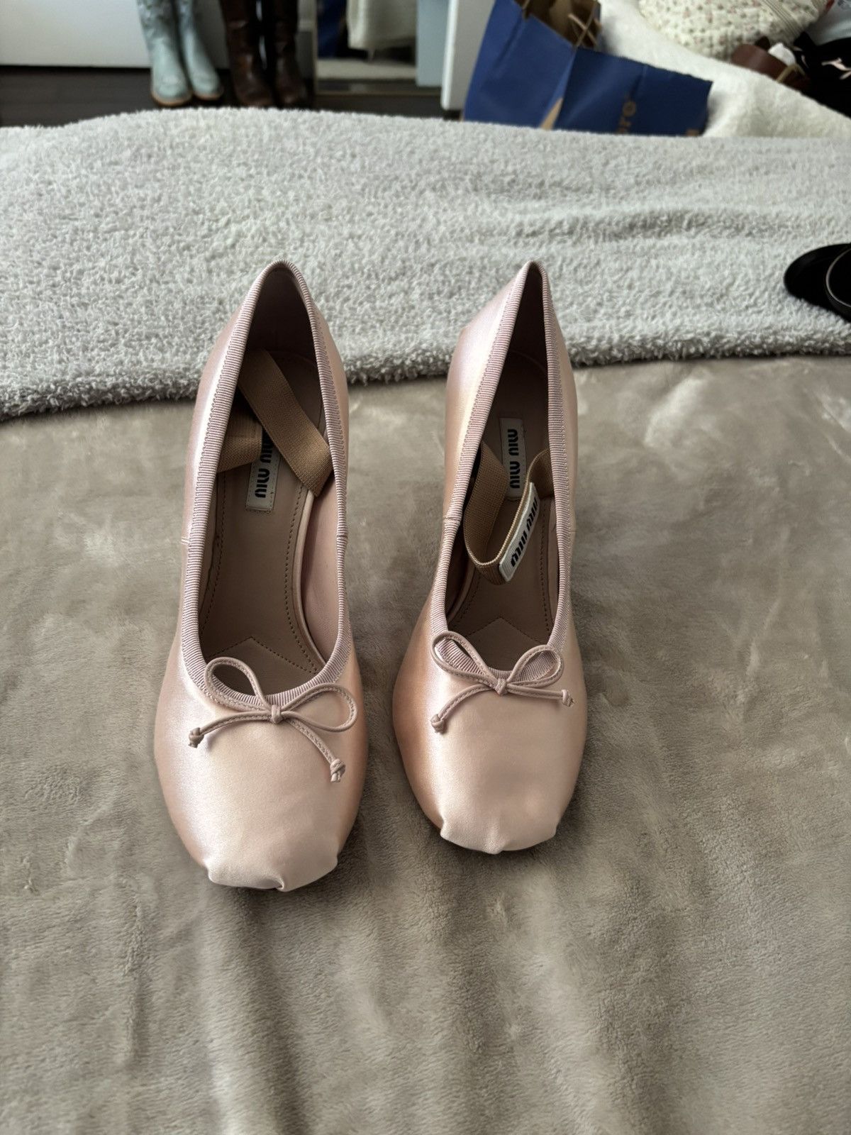 Miu Miu Miu Miu Pink Ballet Heels Size US 8.5 / IT 38.5 - 7 Thumbnail