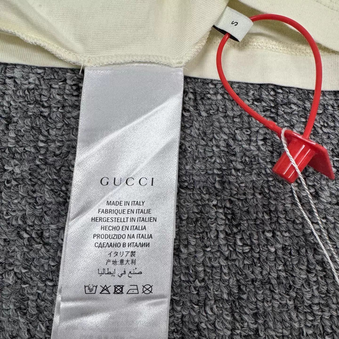 Gucci Gucci Ivory GG logo print crew short-sleeve tee S Size US S / EU 44-46 / 1 - 6 Thumbnail