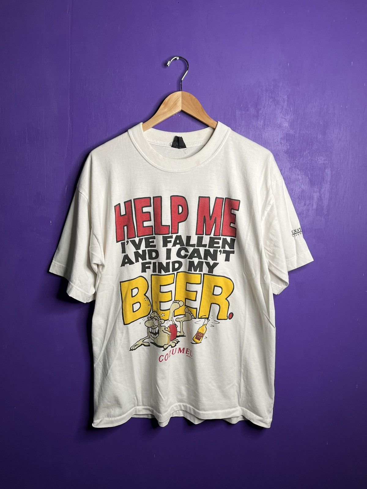 Vintage Vintage 90s I’ve fallen and can’t find my beer t-shirt Size US XL / EU 56 / 4 - 1 Thumbnail