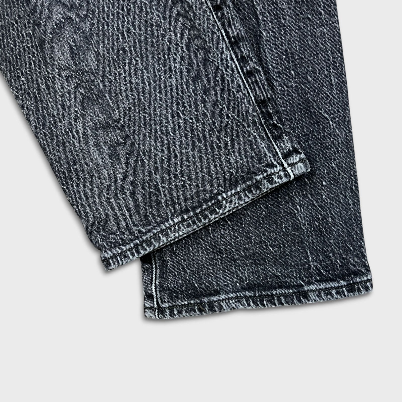 Levi's × Vintage Levi's Ribcage Straight Ankle Jean Black High Rise Denim Size 28" / US 6 / IT 42 - 8 Thumbnail