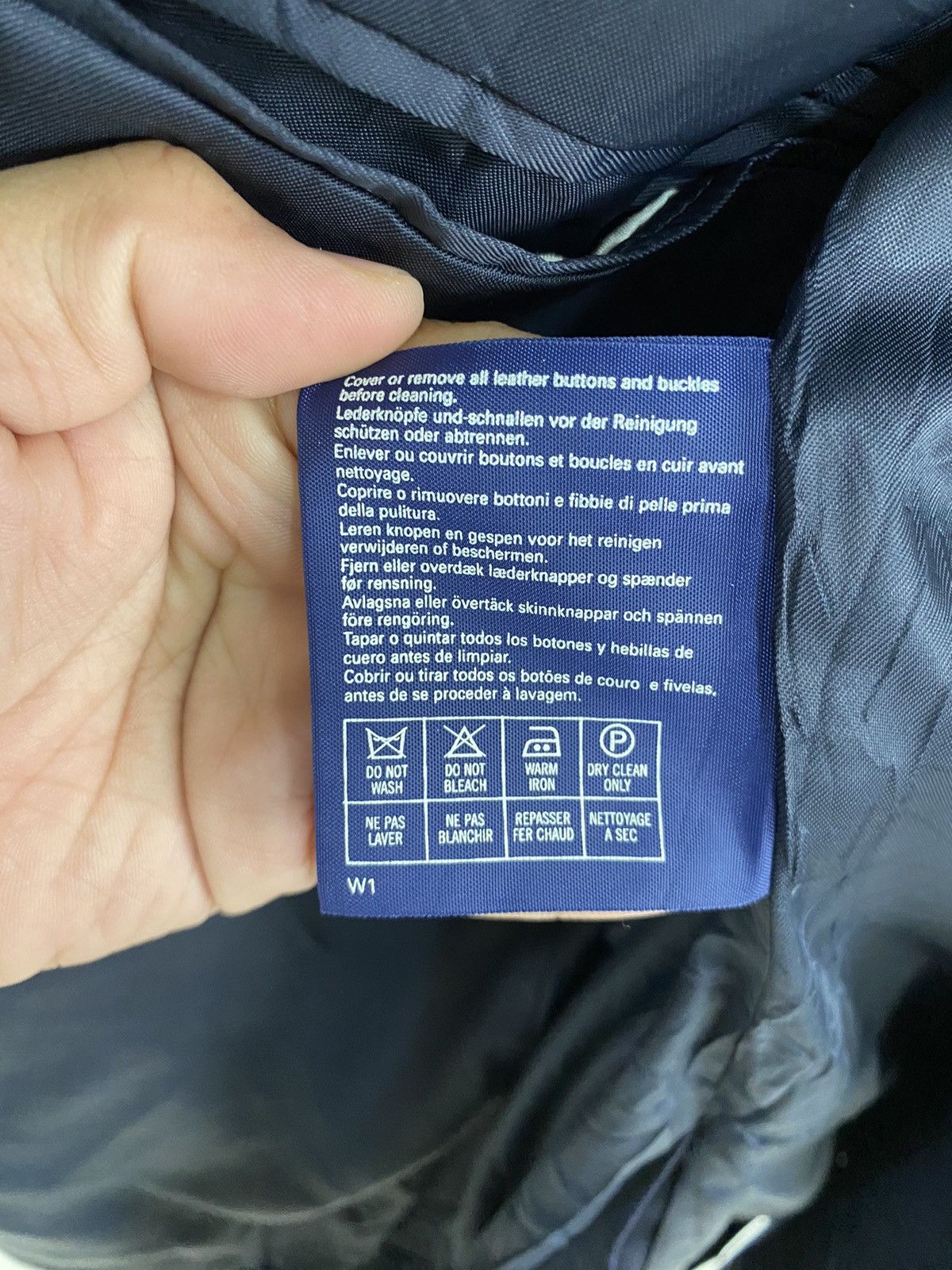 Burberry Burberry Dark Blue Wool Double Breasted Size 50S - 8 Thumbnail