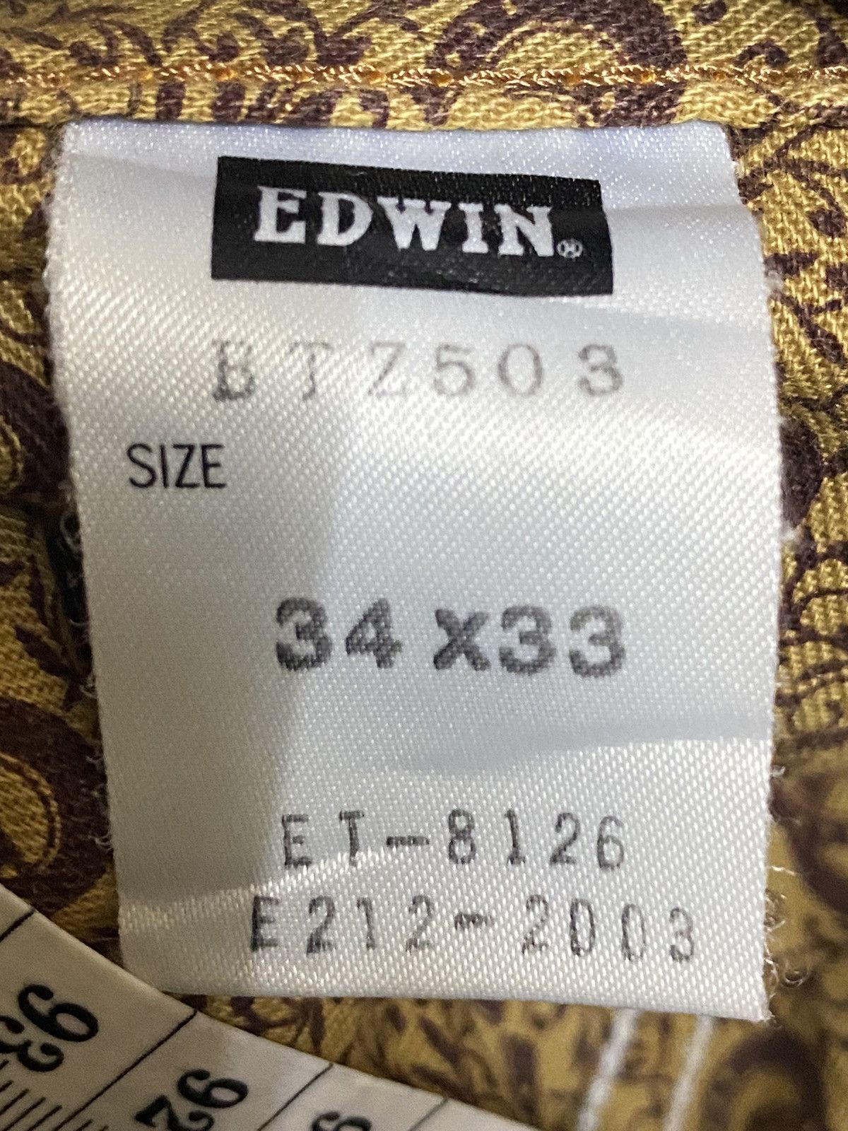 Edwin Vintage Edwin 503 Blue Trip Mud Wash Baggy Style Denim Size US 35 - 11 Thumbnail