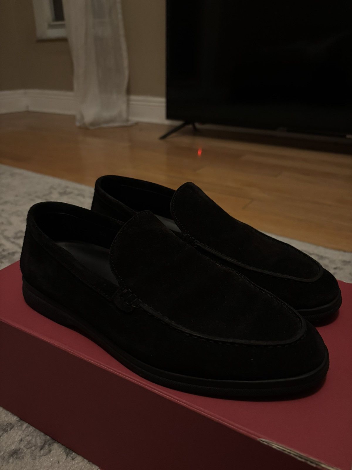 Loro Piana SCAROSSO Italian suede loafers Size US 7 / EU 40 - 3 Thumbnail